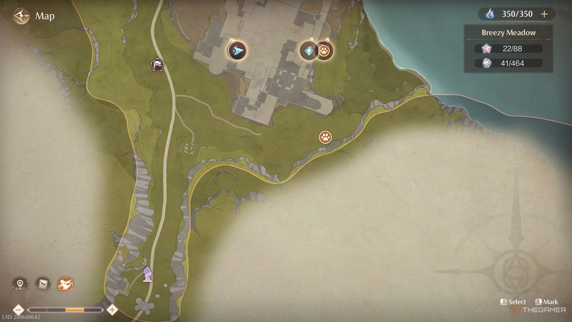 Sky Monarch location in Heartcraft Kingdom Outpost is shown in Infinity Nikki.