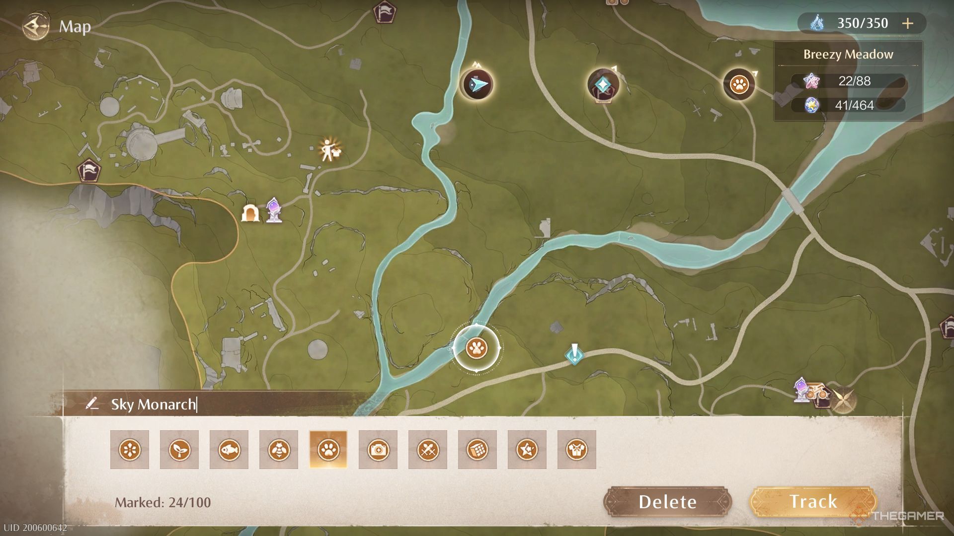 Sky Monarch Location in Relic Hill is shown in Infinity Nikki.