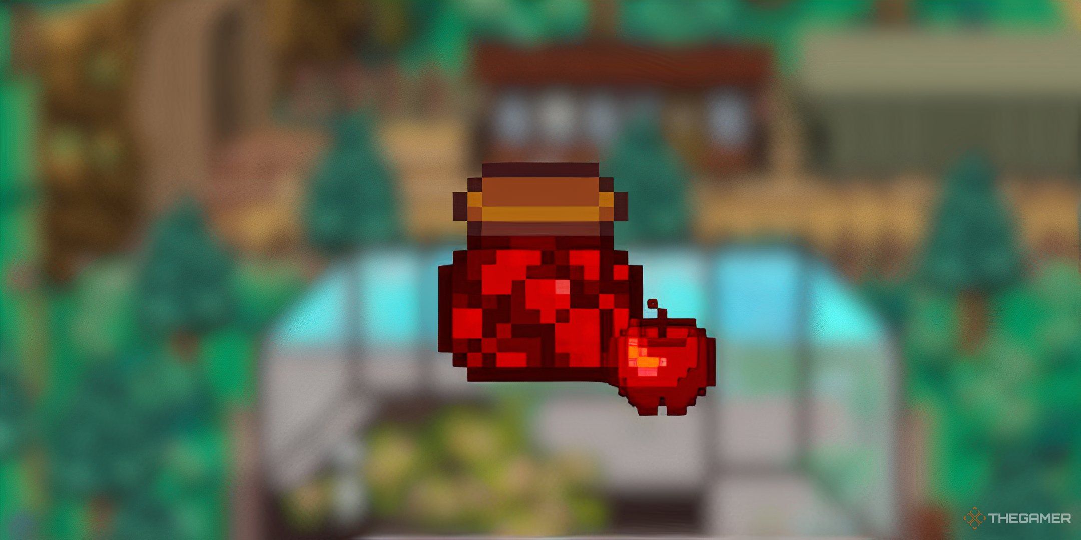 Stardew Valley Dried apples with an apple next to them on a blurred background.