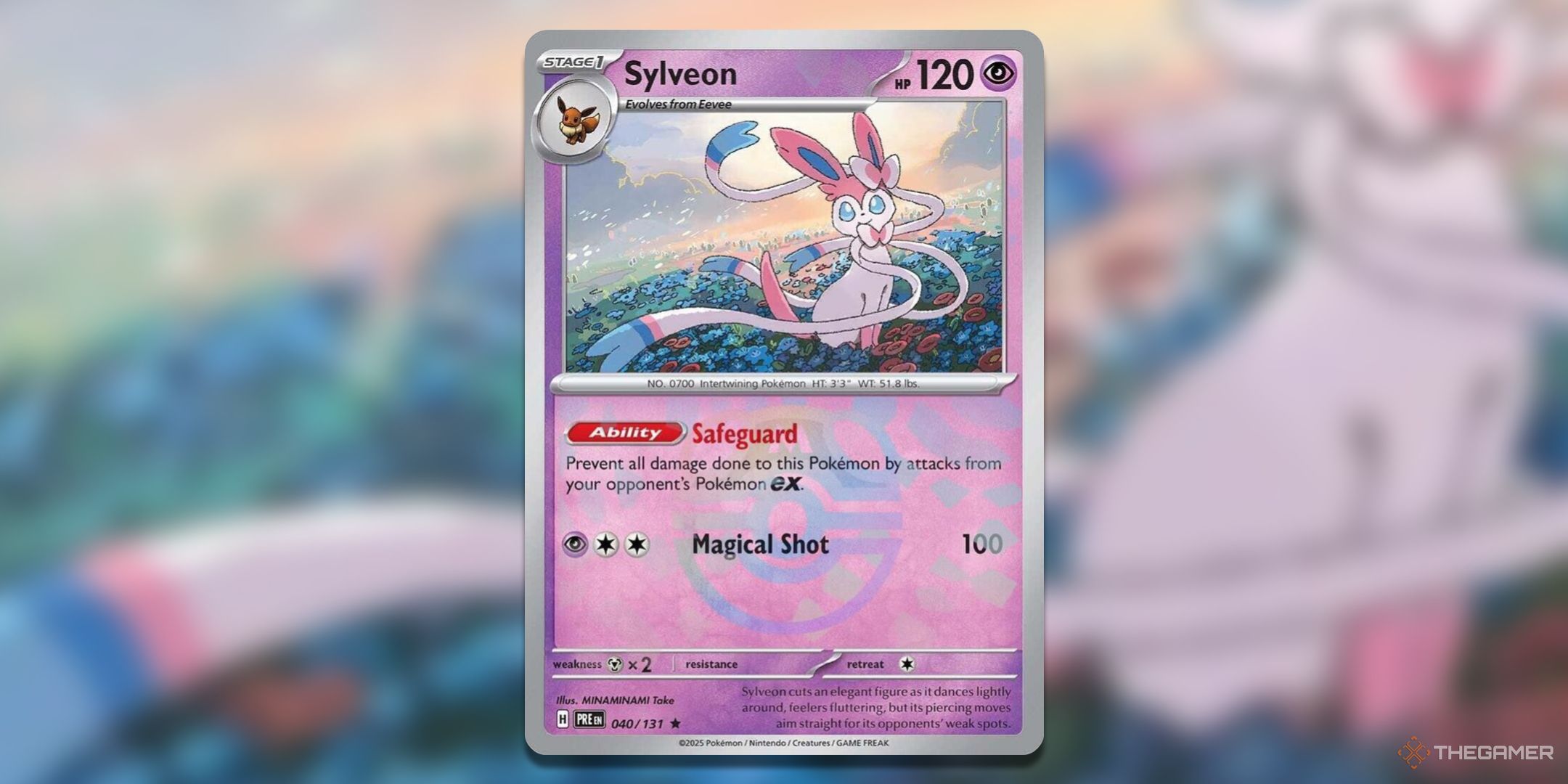Sylveon Master Ball Pattern Pokemon TCG card art.