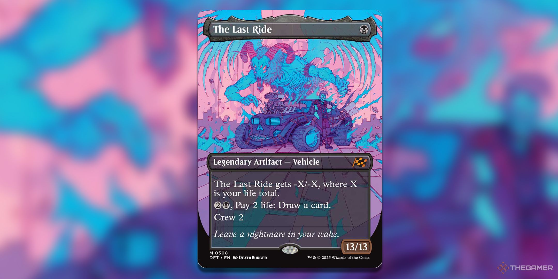 The The Last Ride card, from Magic: The Gathering's Aetherdrift set.