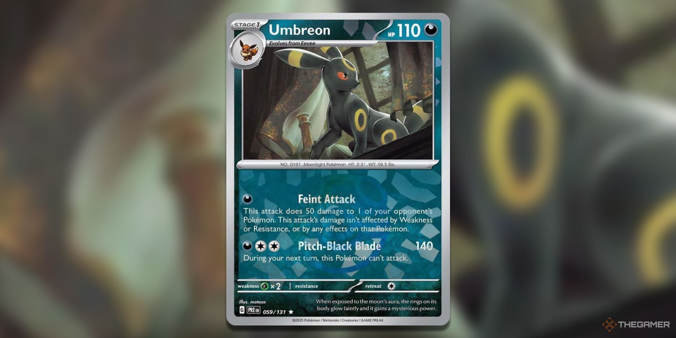 Umbreon Master Ball Pattern Pokemon TCG card art.