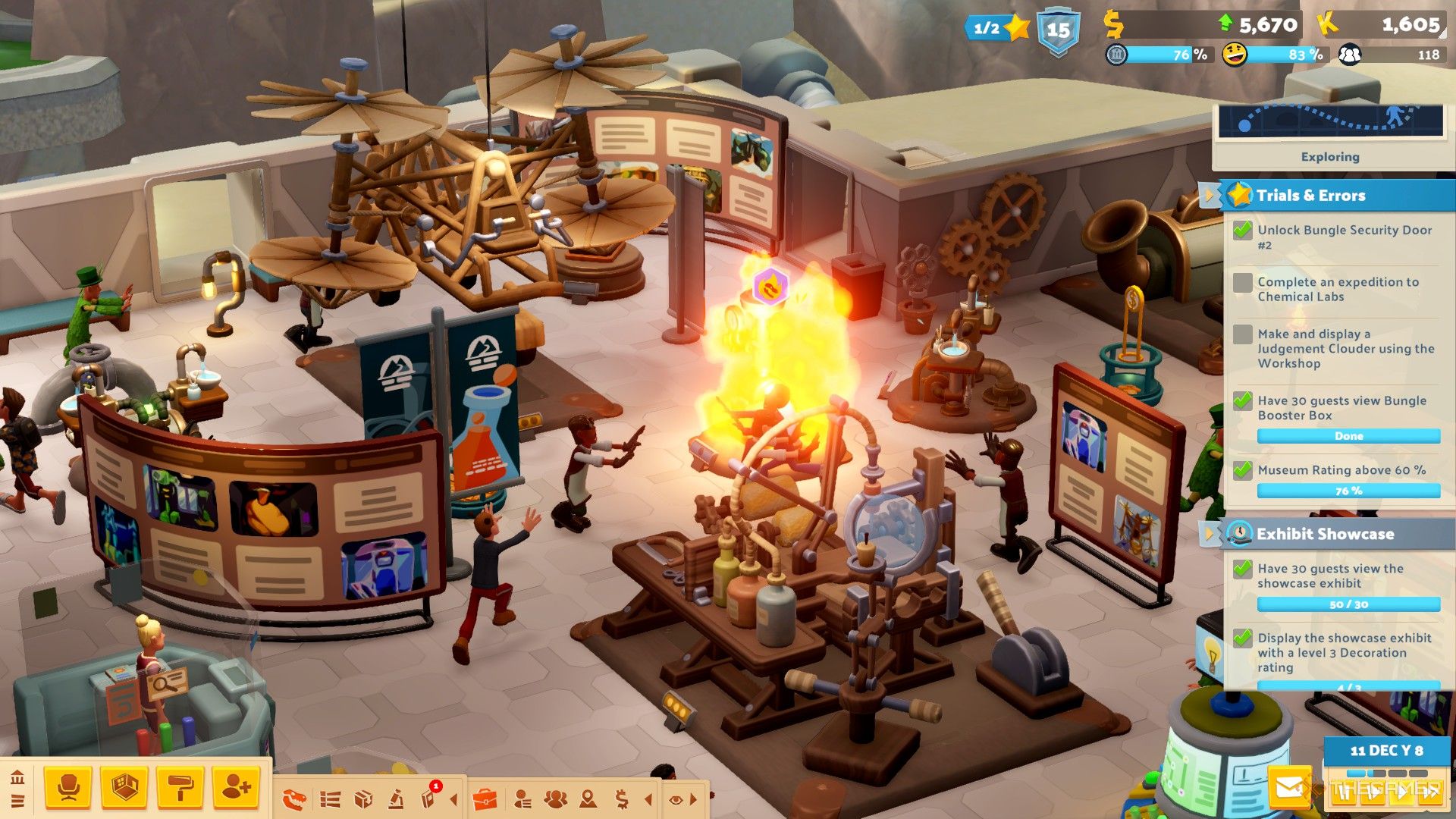 an exhibit on fire in two point museum.