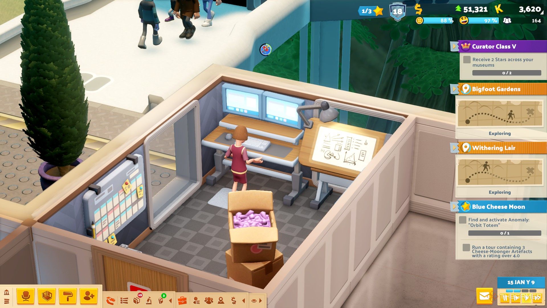 a small marketing office int wo point museum.