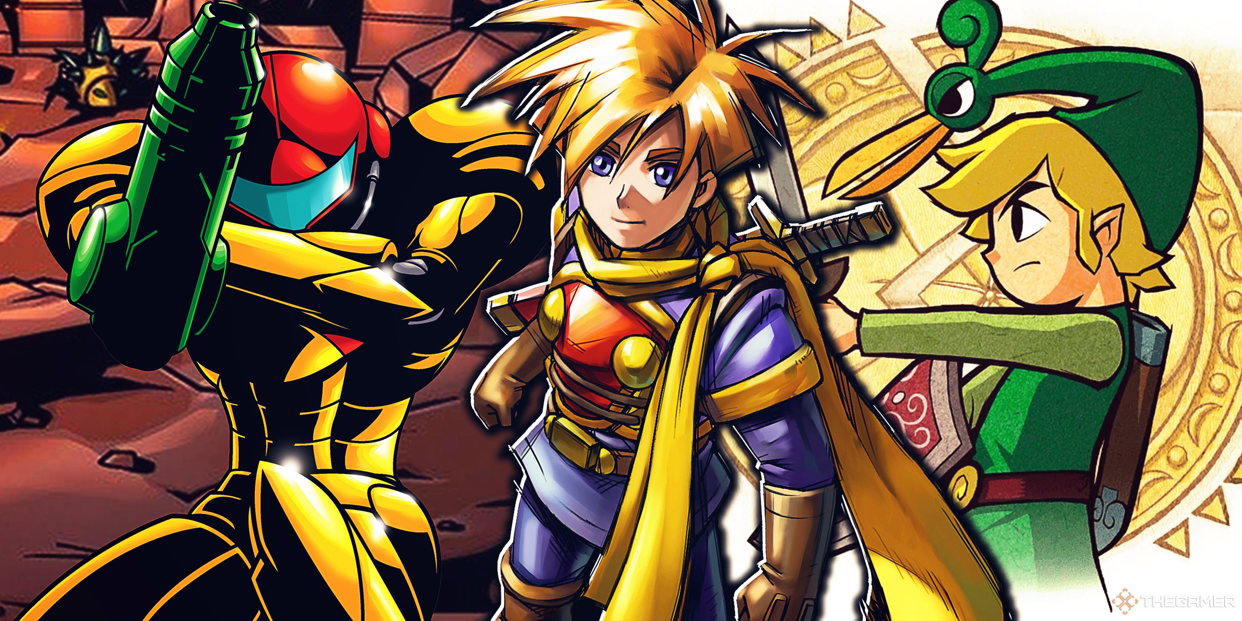 Metroid Zero Mission, Golden Sun and The Legend Of Zelda The Minish Cap.