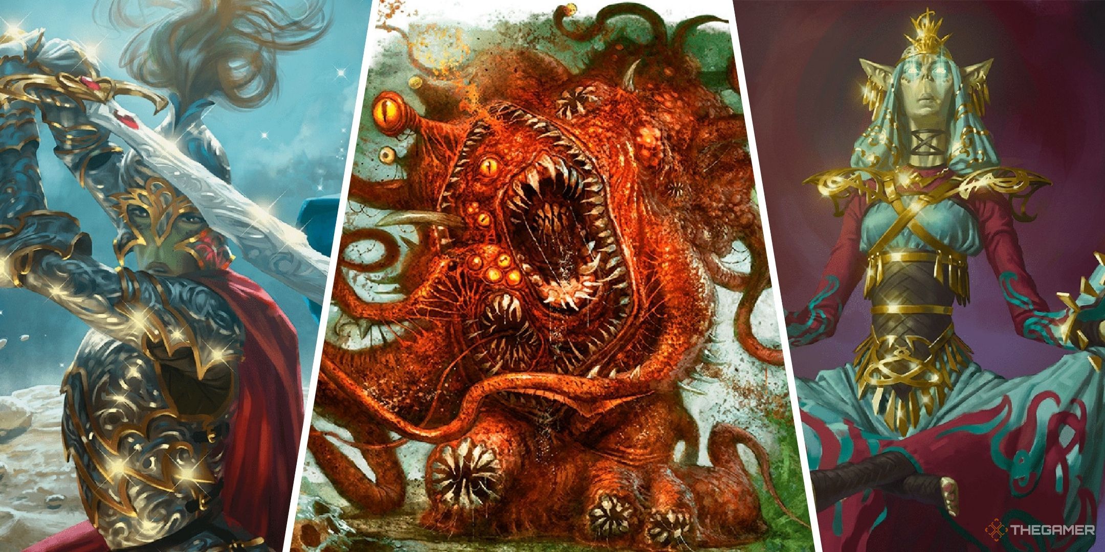 Dungeons & Dragons image showing two giths and an aberration.