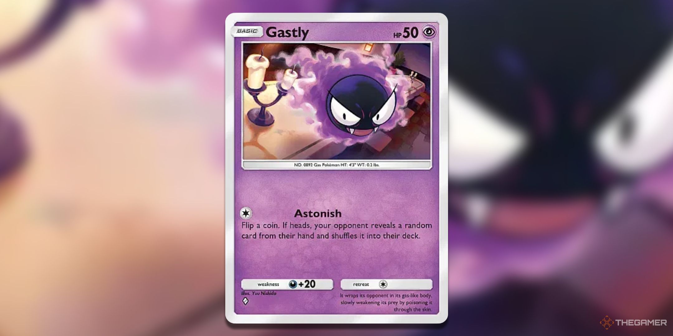 Gastly Pokemon TCG Pocket Triumphant Light Card Art.