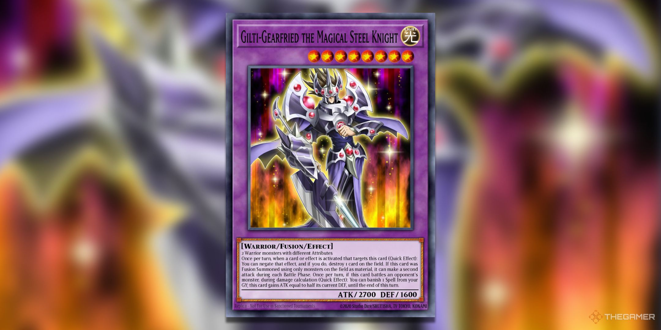 Gilti Gearfried The Magical Steel Knight Yu-Gi-Oh! TCG Card Art.