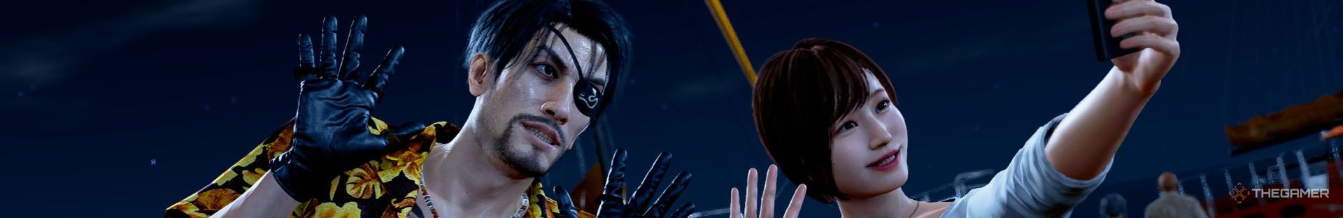Majima and Ai in Like a Dragon Pirate Yakuza in Hawaii.