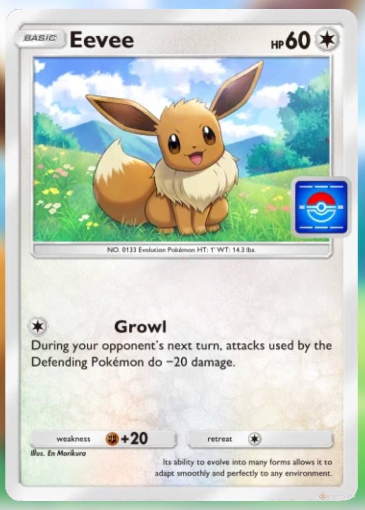 Pokemon Trading Card Game Pocket Promo Card Eevee.-1