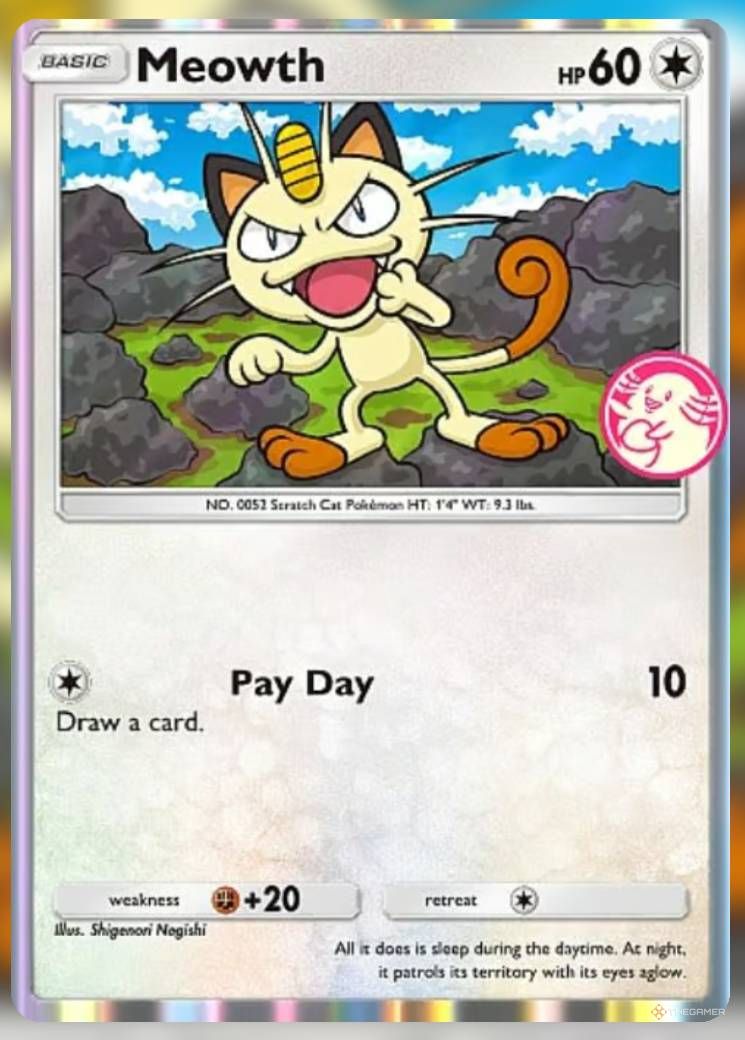 Pokemon Trading Card Game Pocket Promo Card Meowth.-1