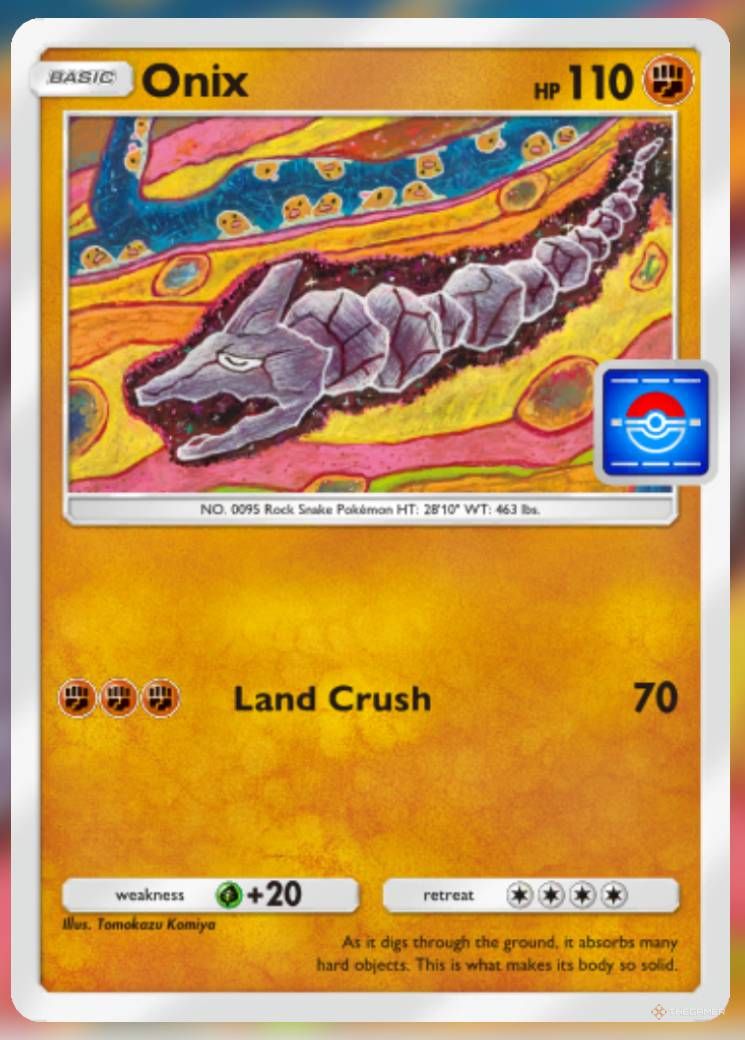 Pokemon Trading Card Game Pocket Promo card Onix.