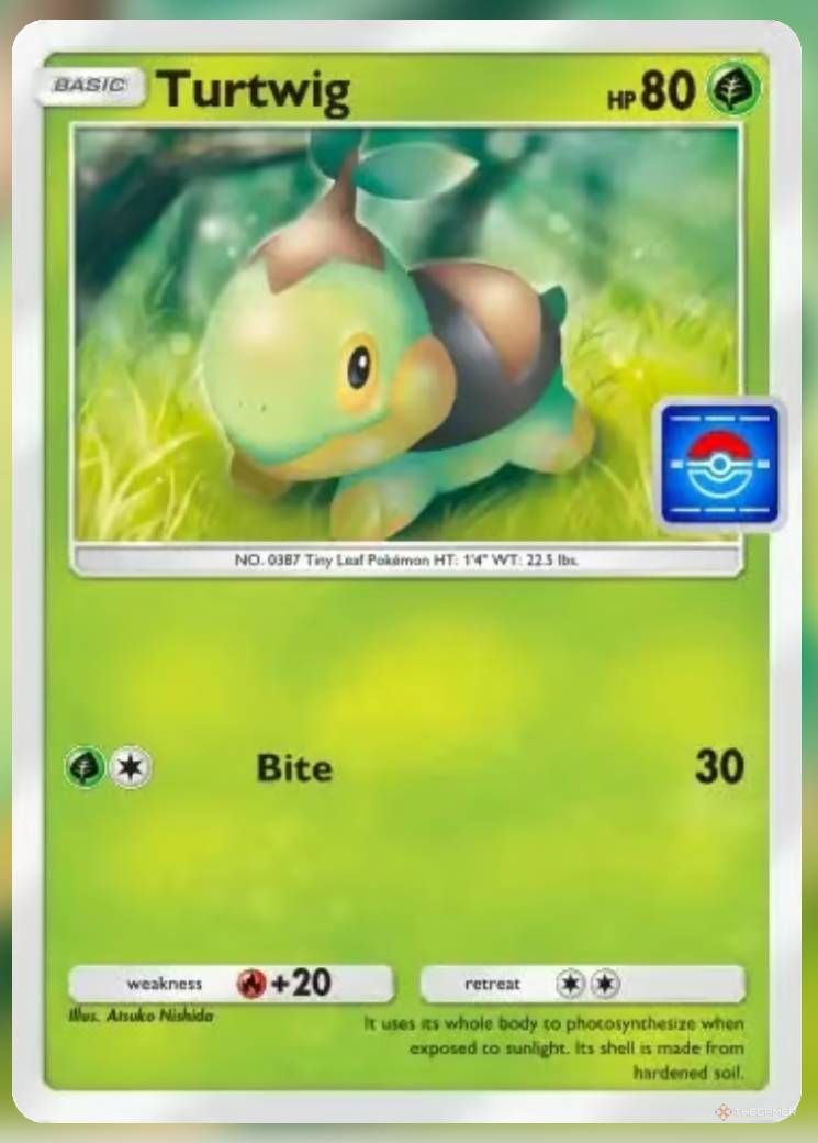 Pokemon Trading Card Game Pocket Promo Card Turtwig.-1