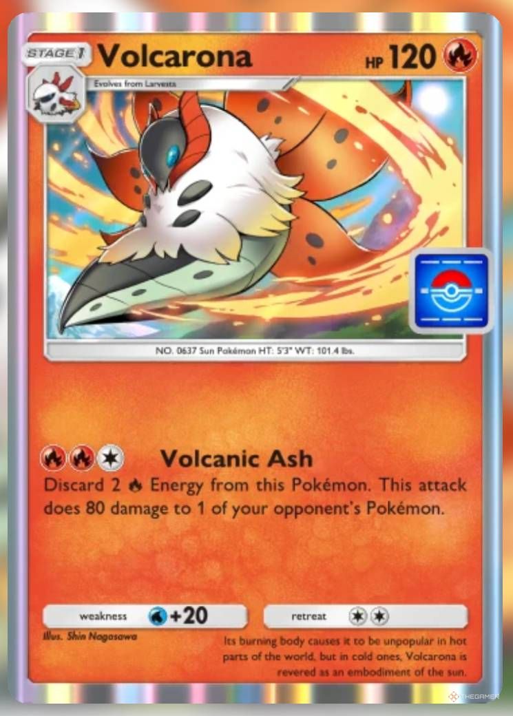 Pokemon Trading Card Game Pocket Promo Card Volcarona.-1