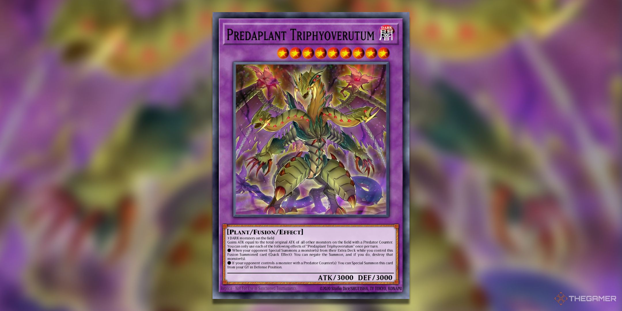 Predaplant Triphyovertum Yu-Gi-Oh! TCG Card Art.