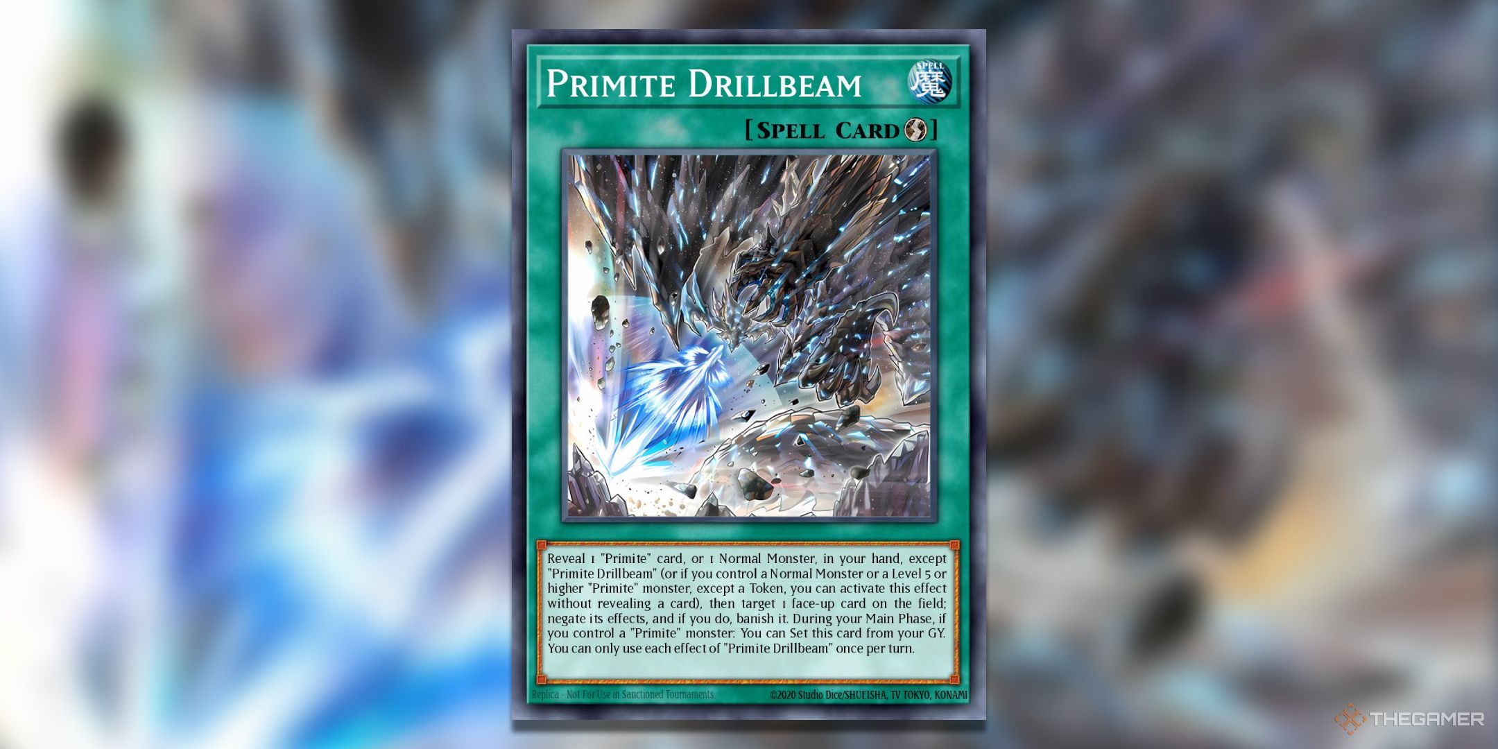 Primite Drillbeam Yu-Gi-Oh! TCG Card Art.