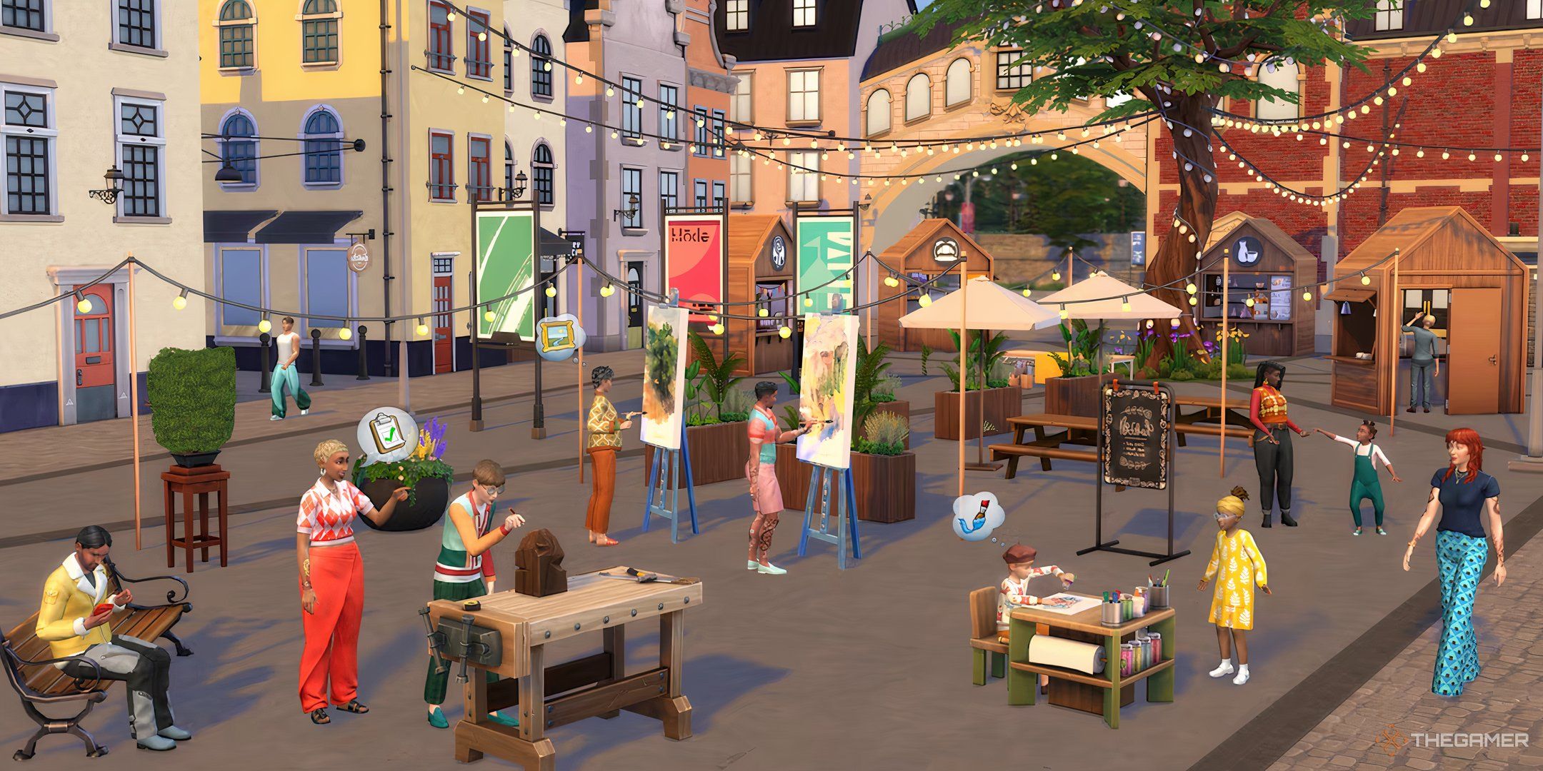 The Sims 4 Businesses And Hobbies hobby fair outdoors