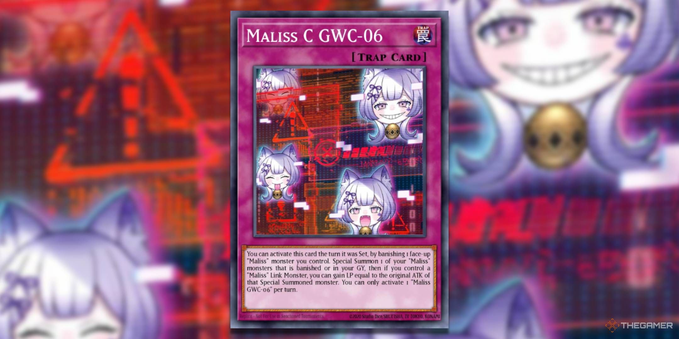 Maliss C GWC-06 Yu-Gi-Oh! TCG card with the art in the background.