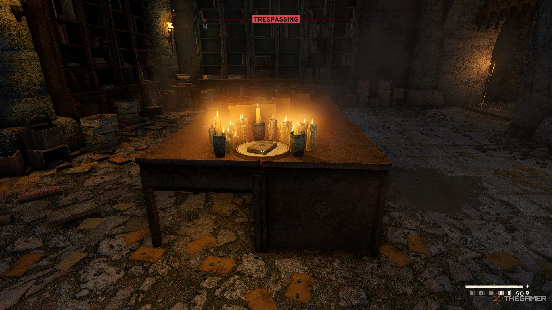 mother jago's herbalism book on a table surrounded by candles in atomfall.