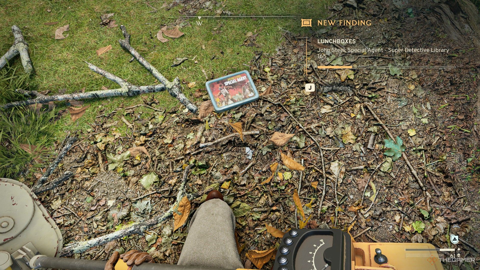 the player digs up a john steel lunchbox in atomfall.