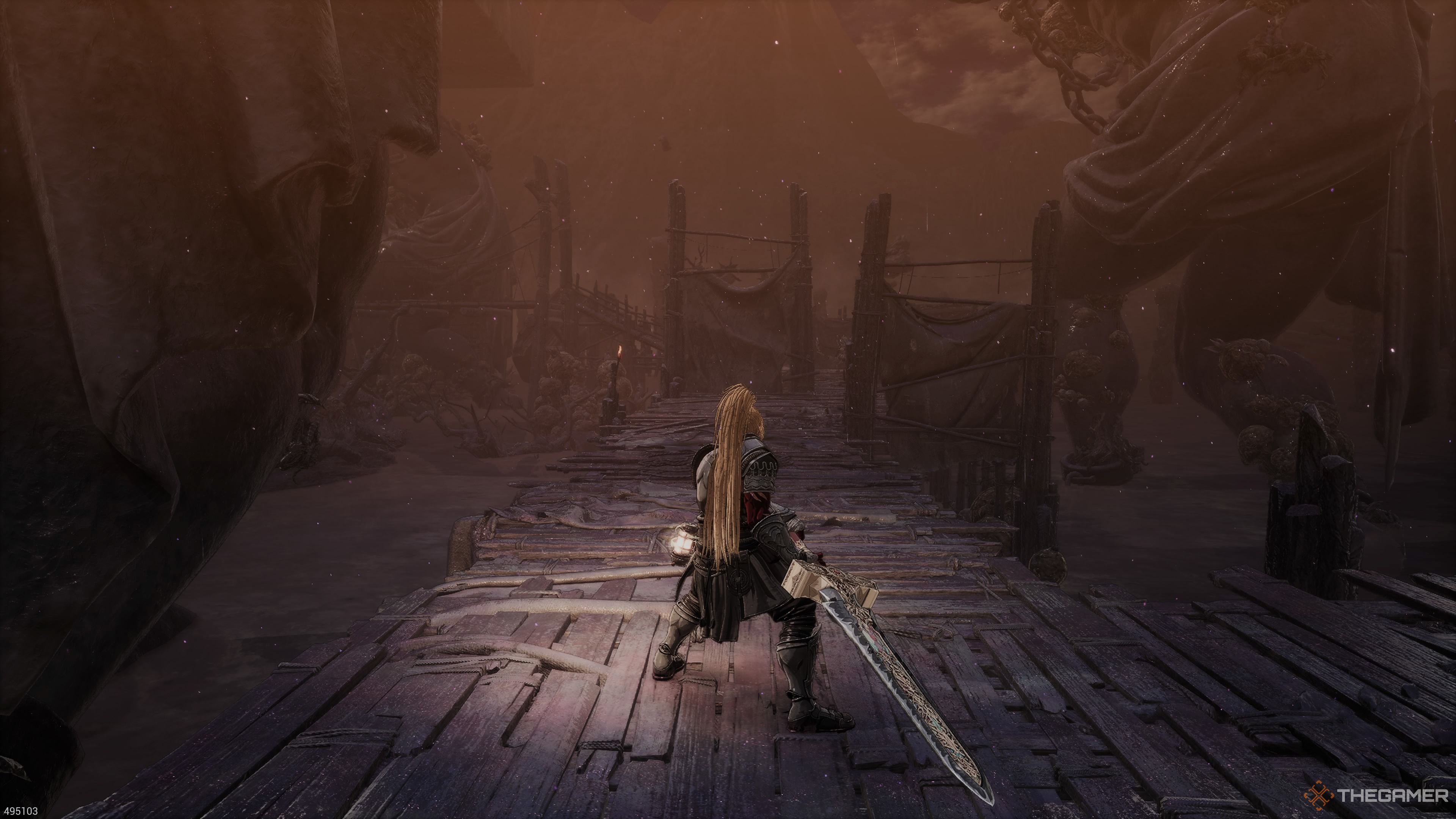 Abyssal Bridge section of the Hermit Mountains in The First Berserker Khazan.
