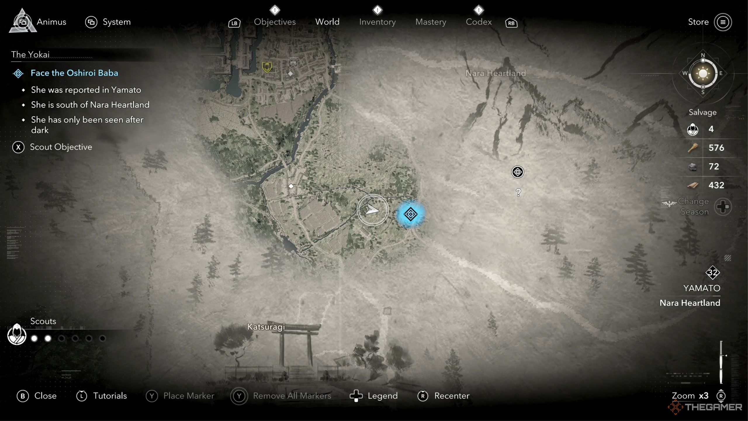 Assassin's Creed Shadows Oshiroi Baba Yokai location.