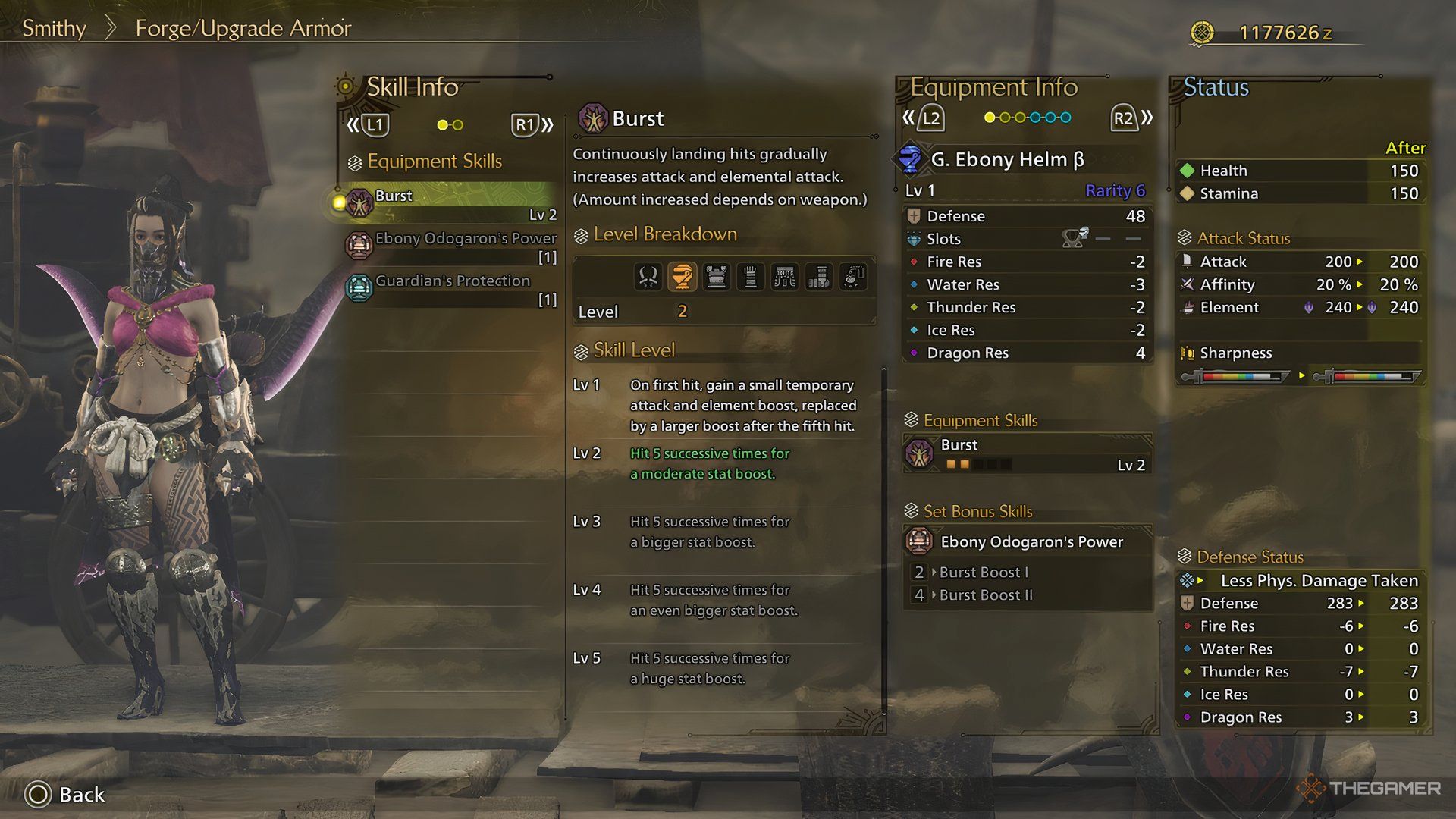 Dual Blade Burst Skill description in Monster Hunter Wilds.
