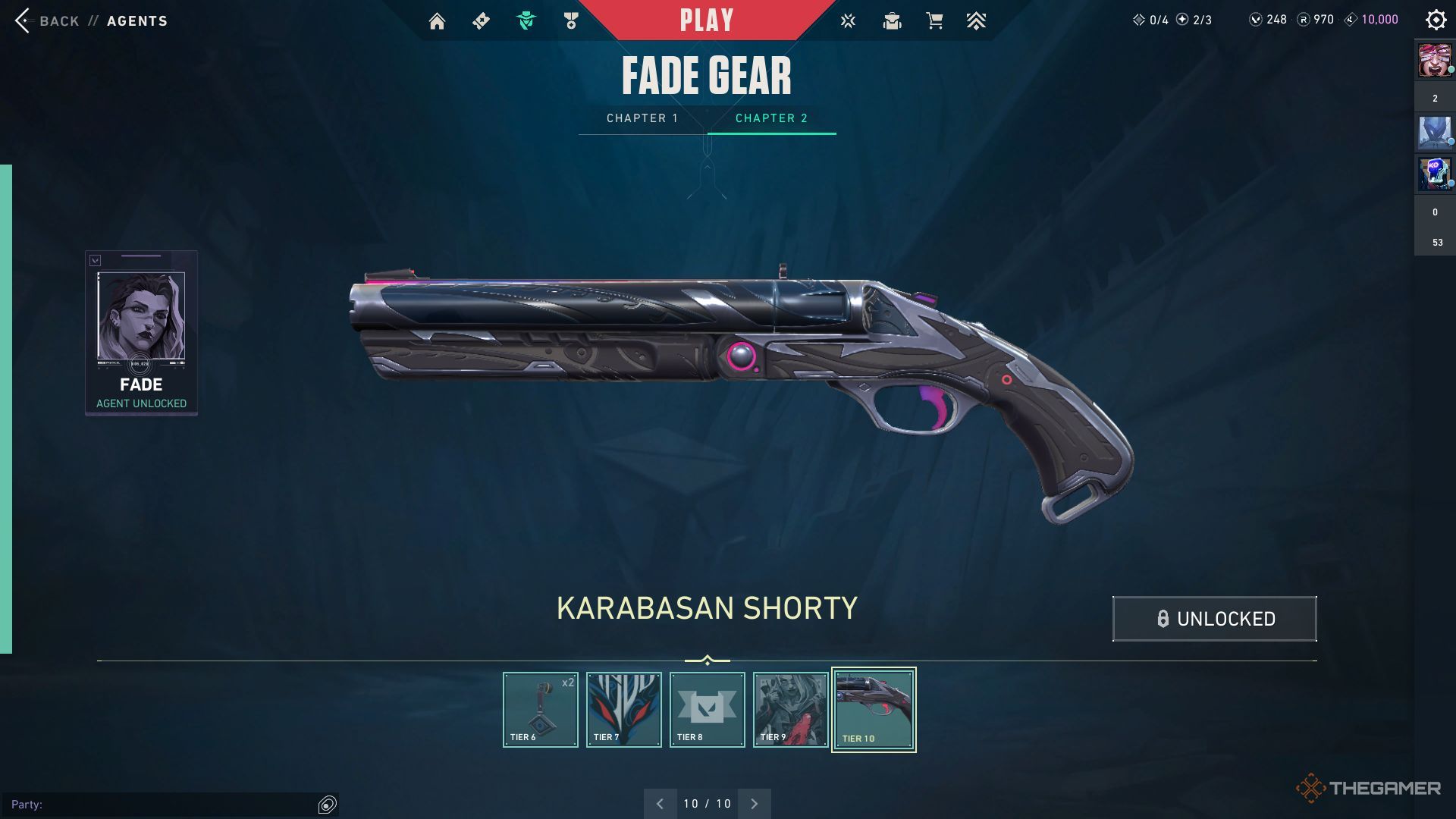 The Karabasan Shorty From Fade's Agent Contract In Valorant.