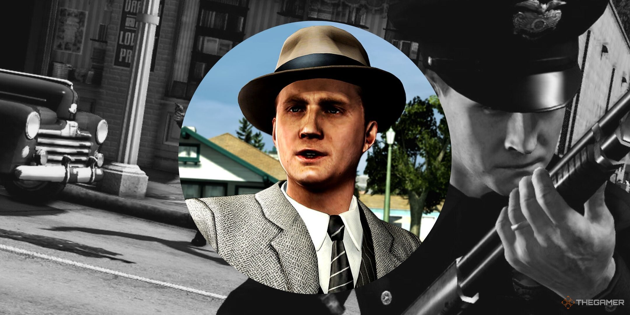 Featured Image of Cole Phelps image in a circle with another Cole Phelps image in the background.