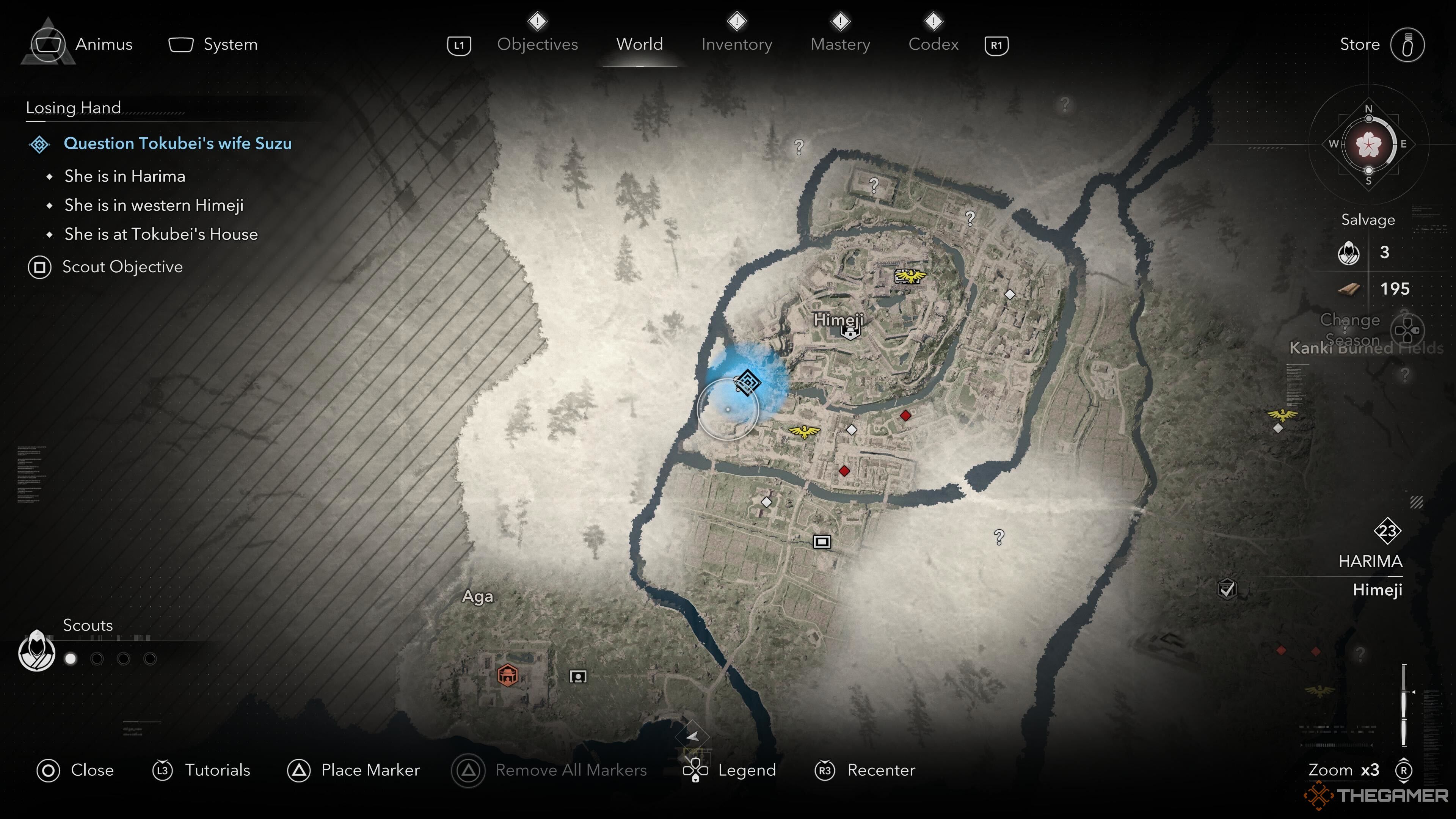 The start of the Losing Hand in Assassin's Creed Shadows.