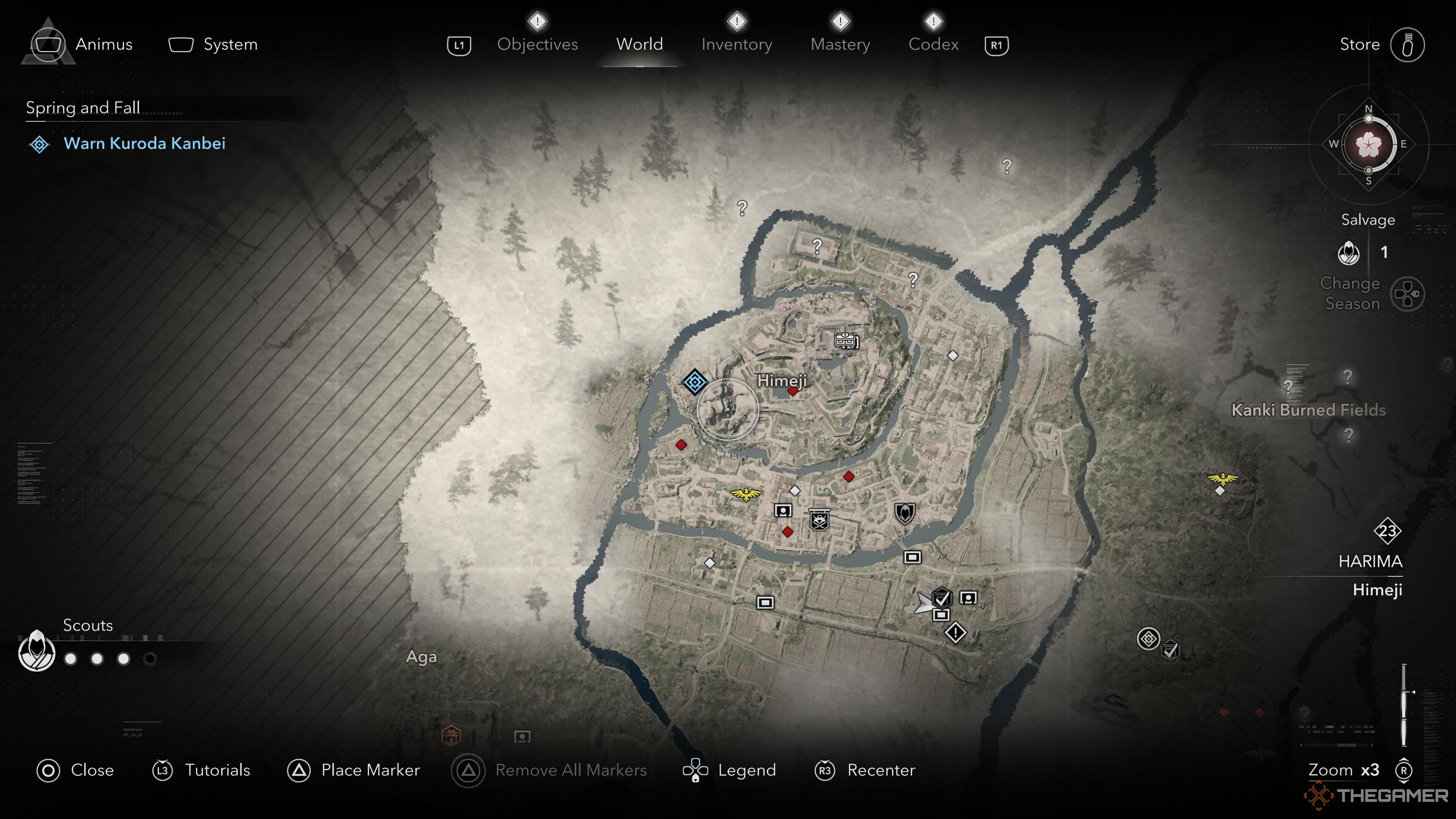 The start of the Spring and Fall quest in Assassin's Creed Shadows.