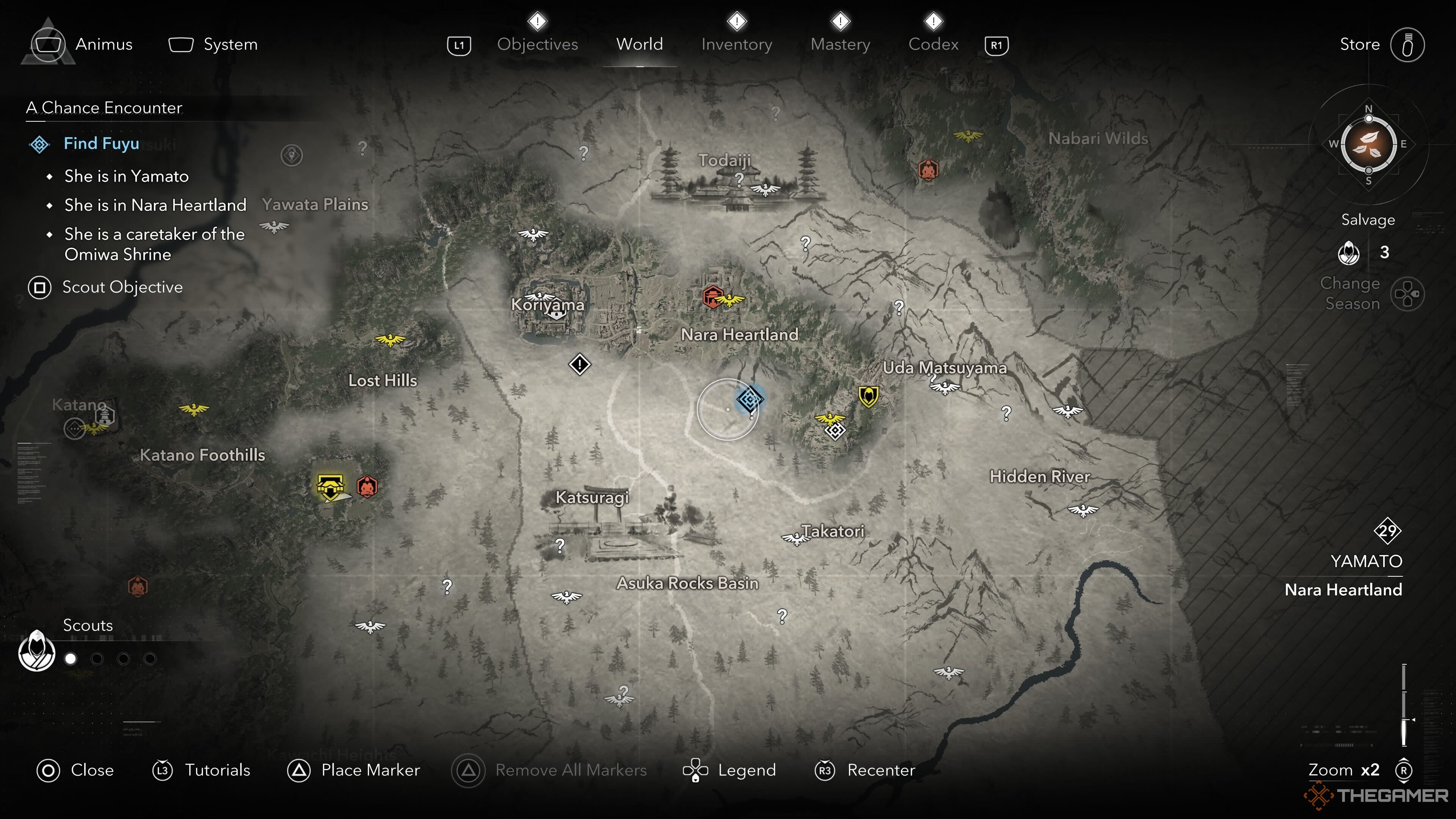 The start of the A Chance Encounter mission in Assassin's Creed Shadows.