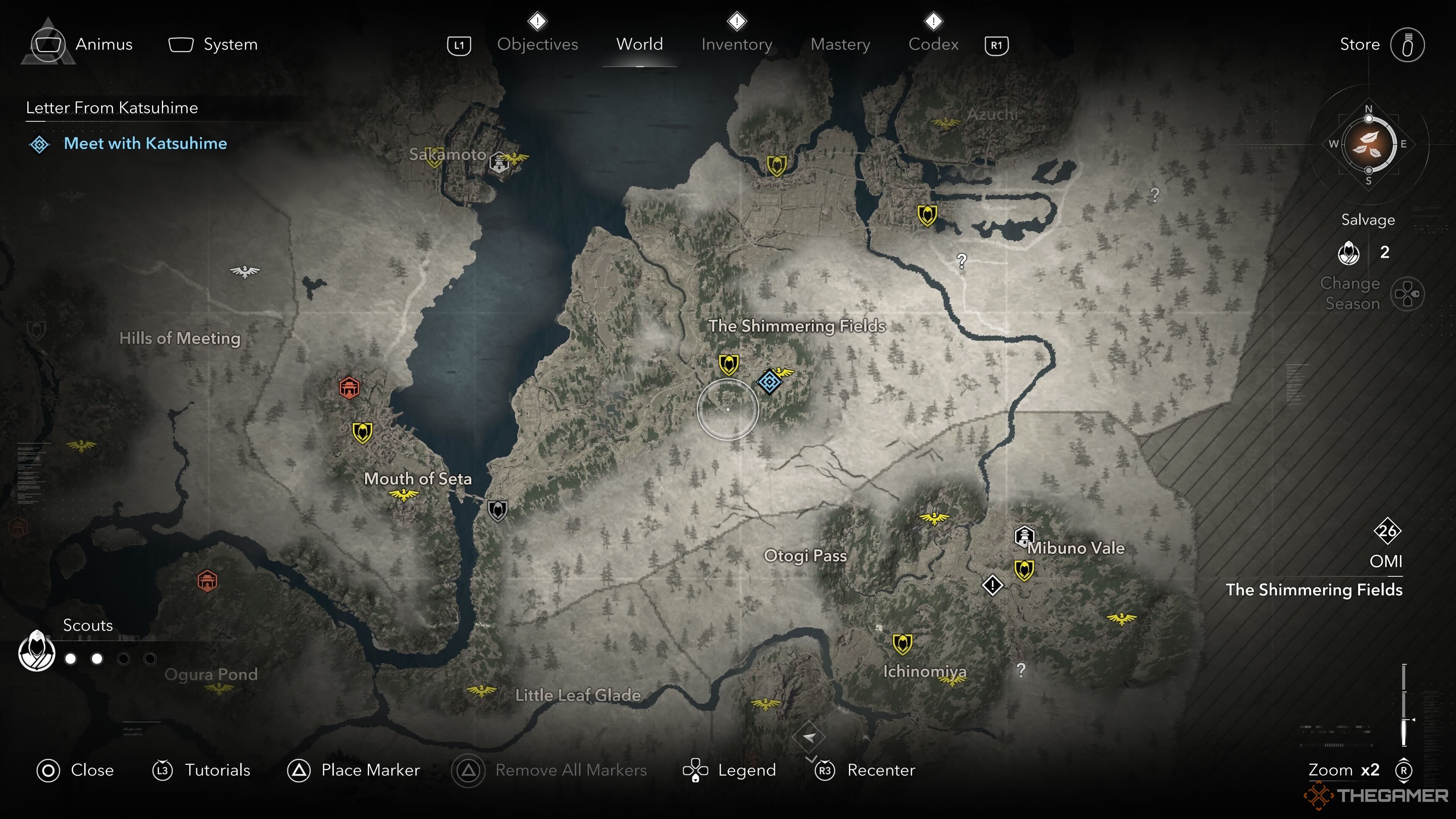 The start of the Letter from Katsuhime mission in Assassin's Creed Shadows.