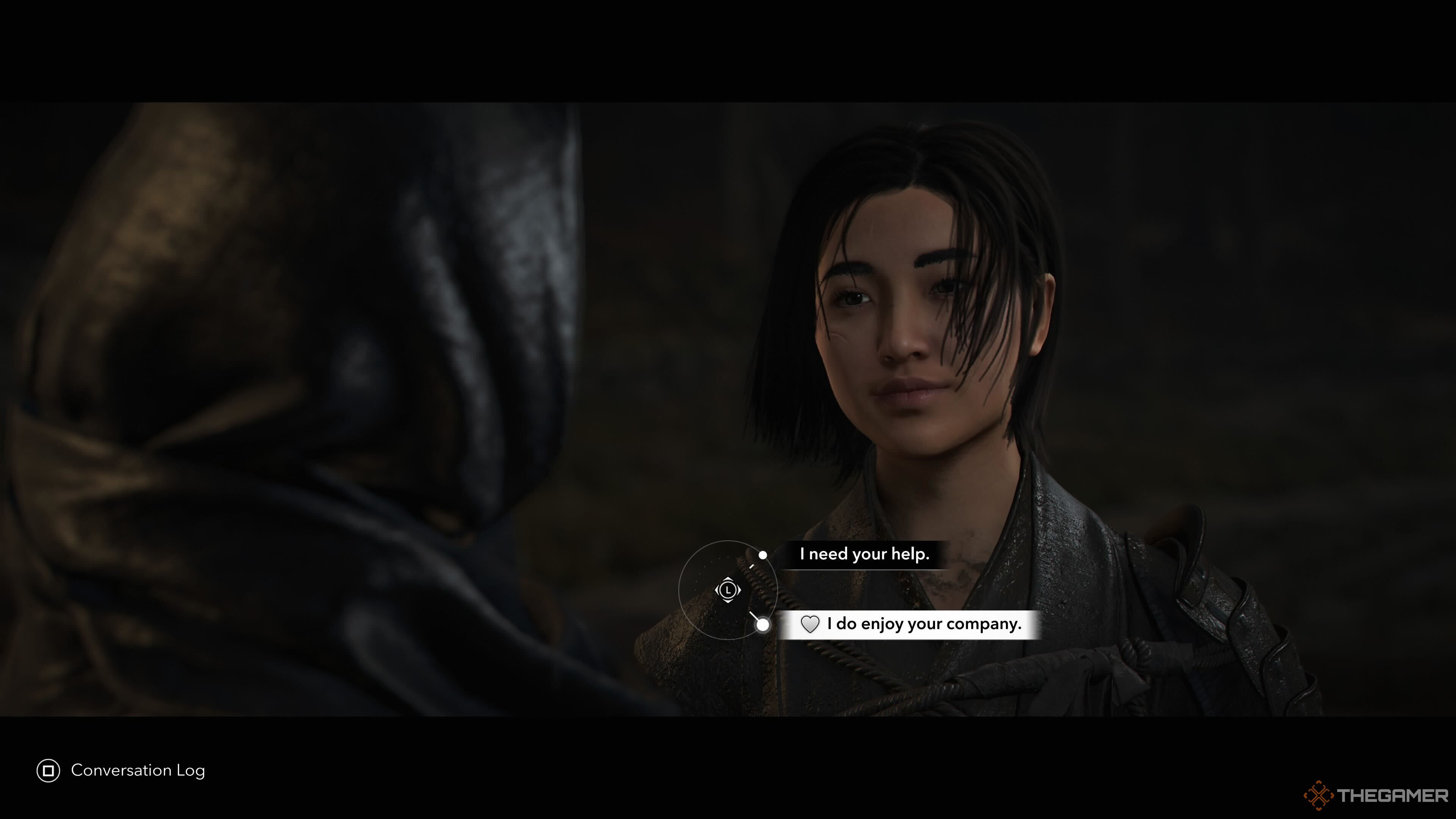 Naoe flirting with Katsuhime in Assassin's Creed Shadows' The Tale of Genin mission.