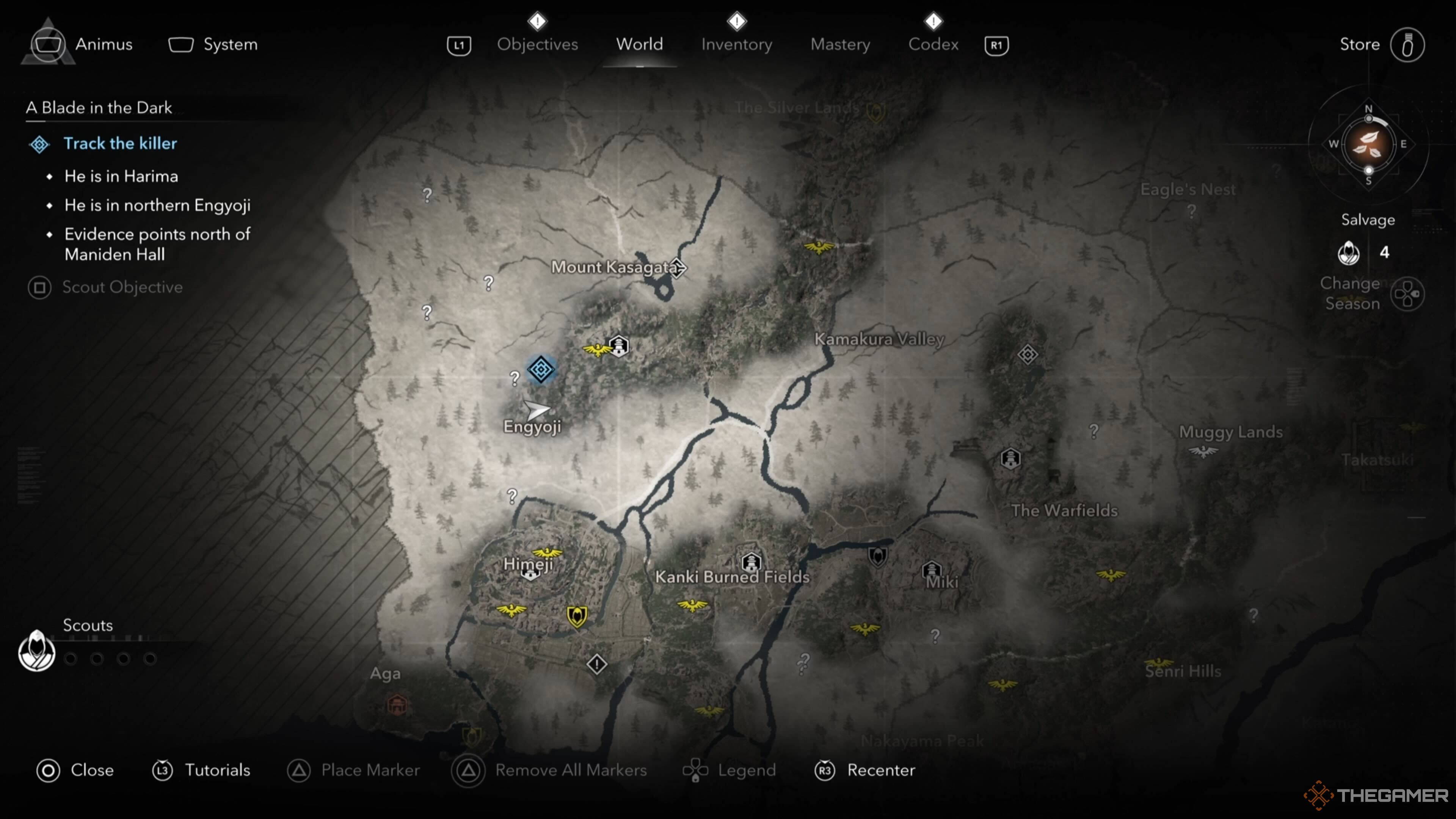 The start of the A Blade in the Dark mission in Assassin's Creed Shadows.