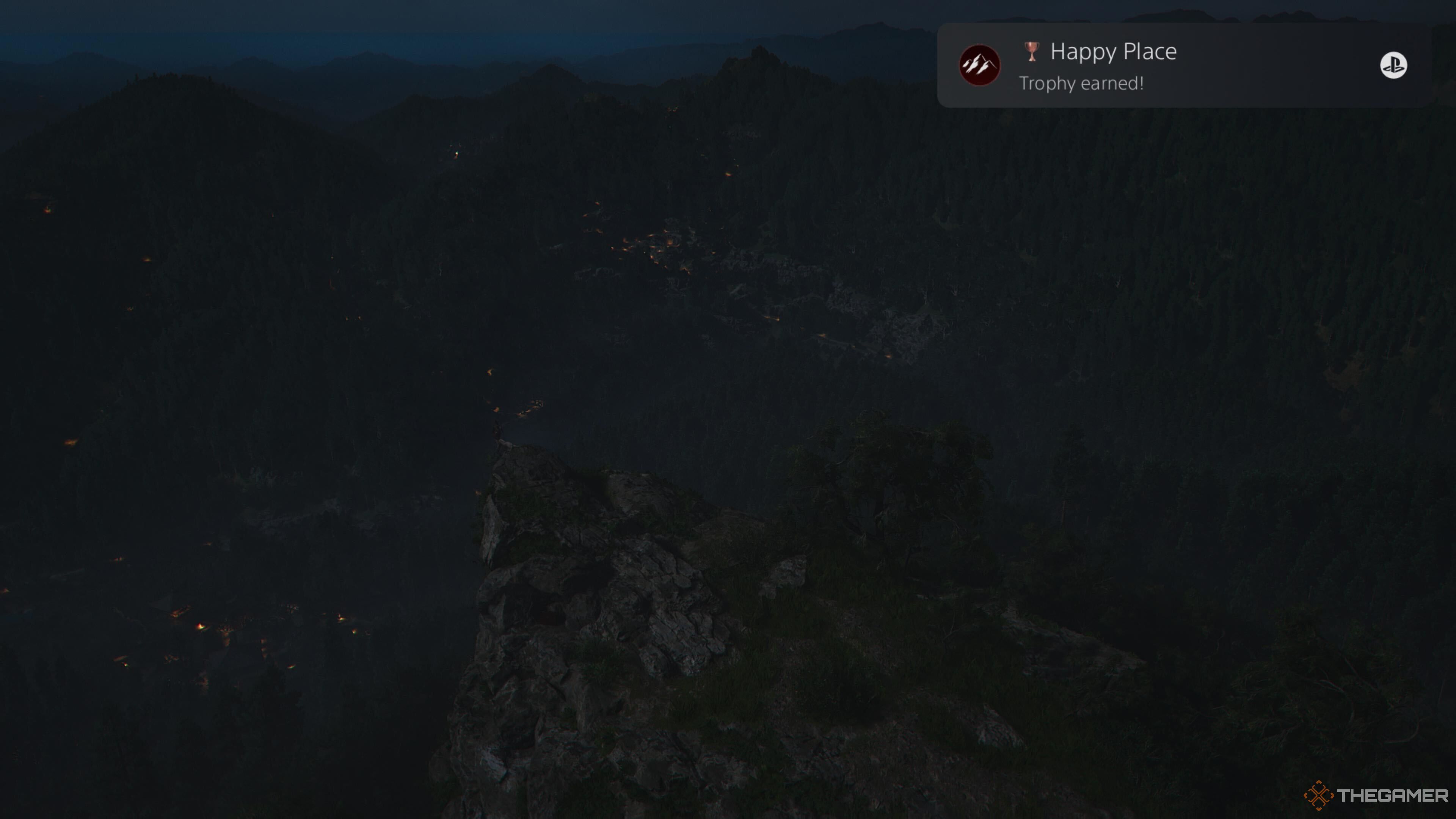 Earning the Happy Place trrophy in Assassin's Creed Shadows.