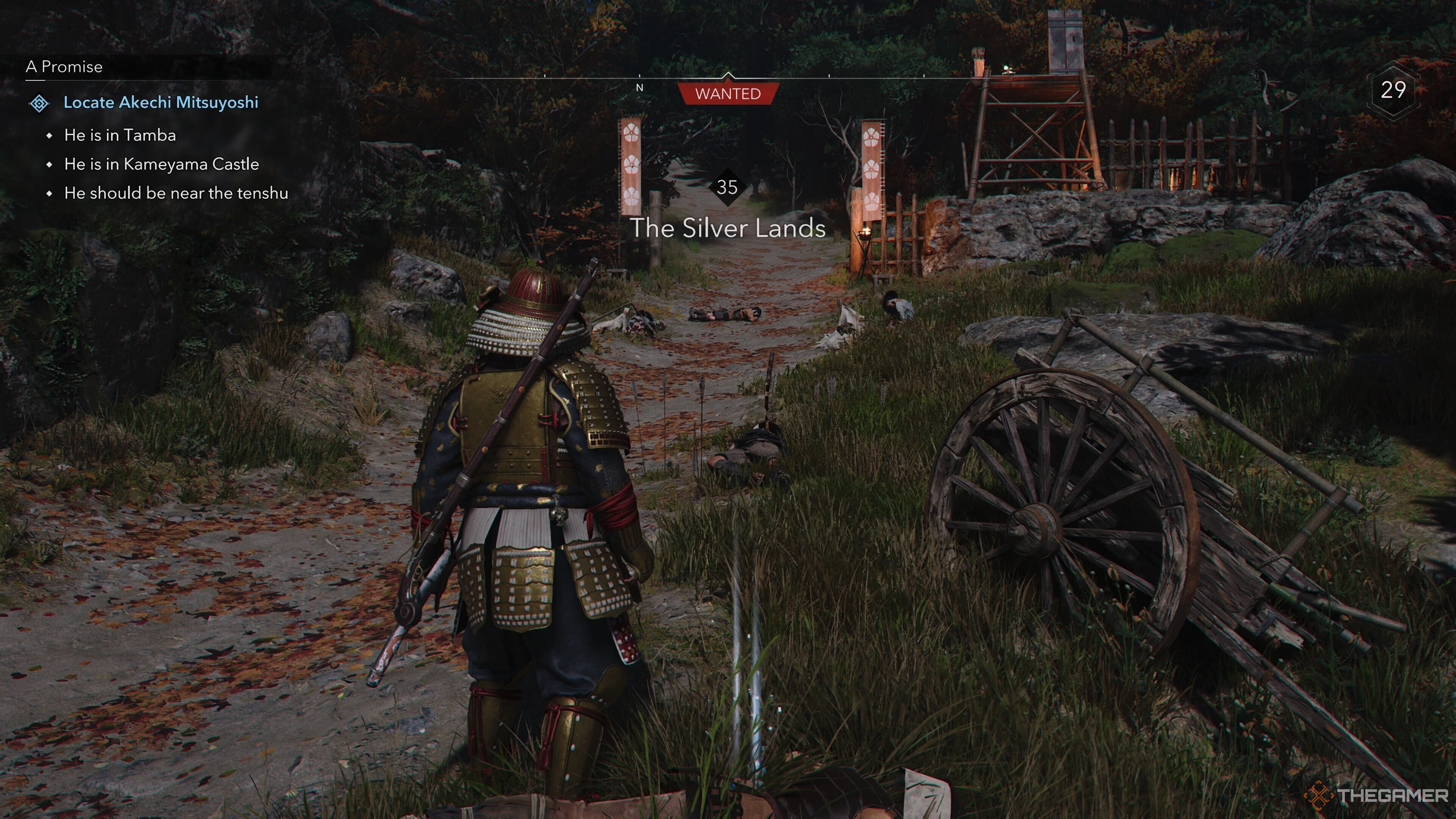 Yasuke on a hill path in Assassin's Creed Shadows.