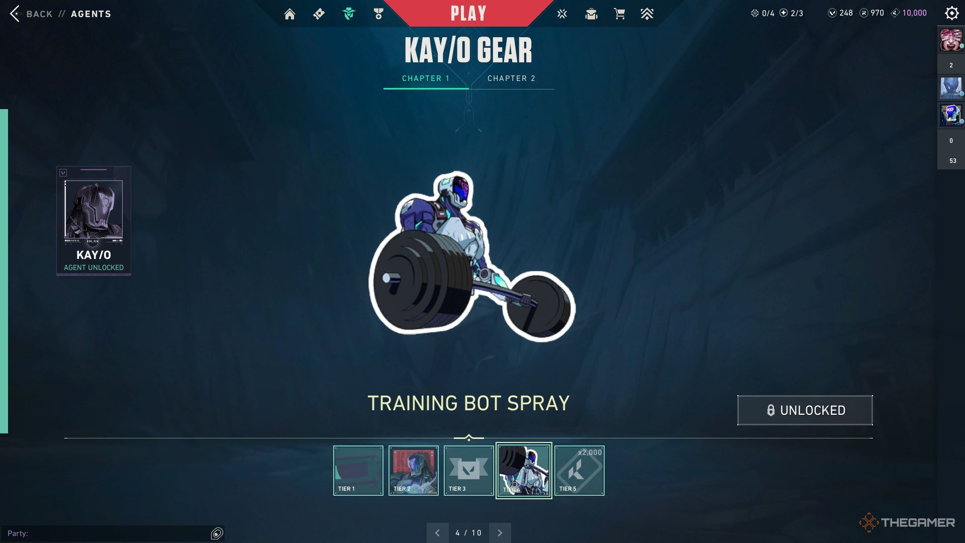 The 'Training Bot' Spray From KAYO's Agent Contract In Valorant.
