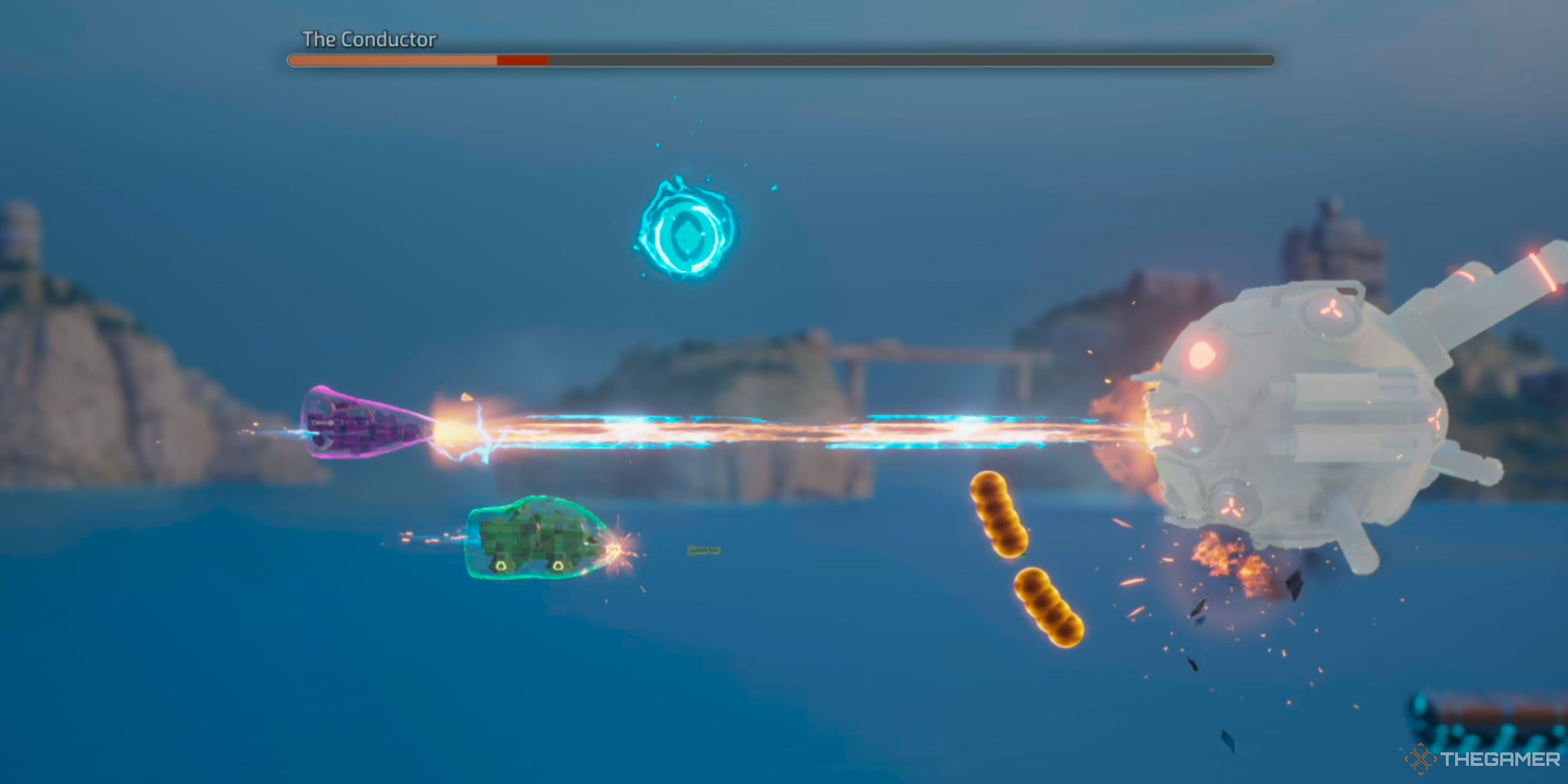 Mio and Zoe fighting the conduuctor in Split Fiction