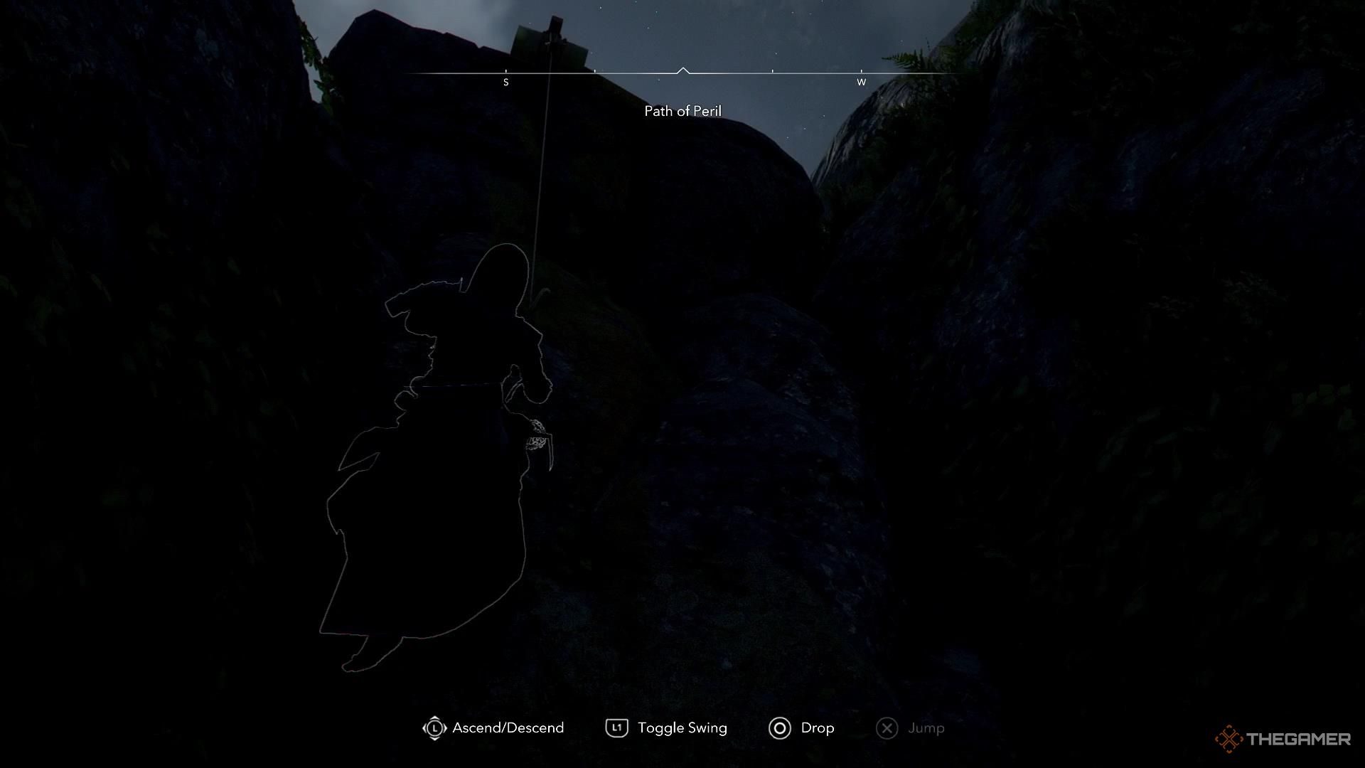 Naoe climbs a wall with her grapple in Assassin's Creed Shadows.