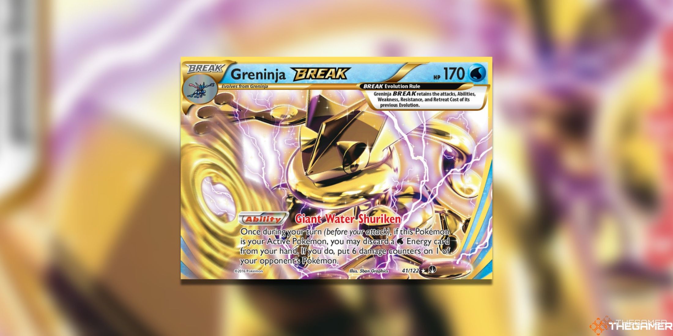 The Greninja BREAK from XY BREAKpoint in the Pokemon TCG.