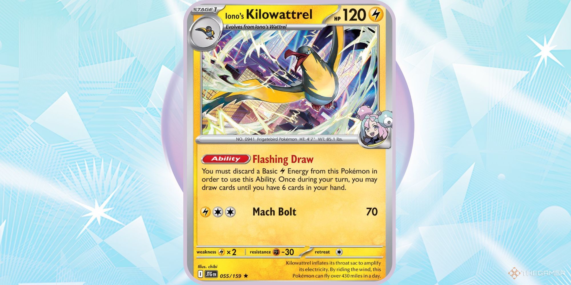 Pokemon TCG Journey Together Iono's Kilowattrel