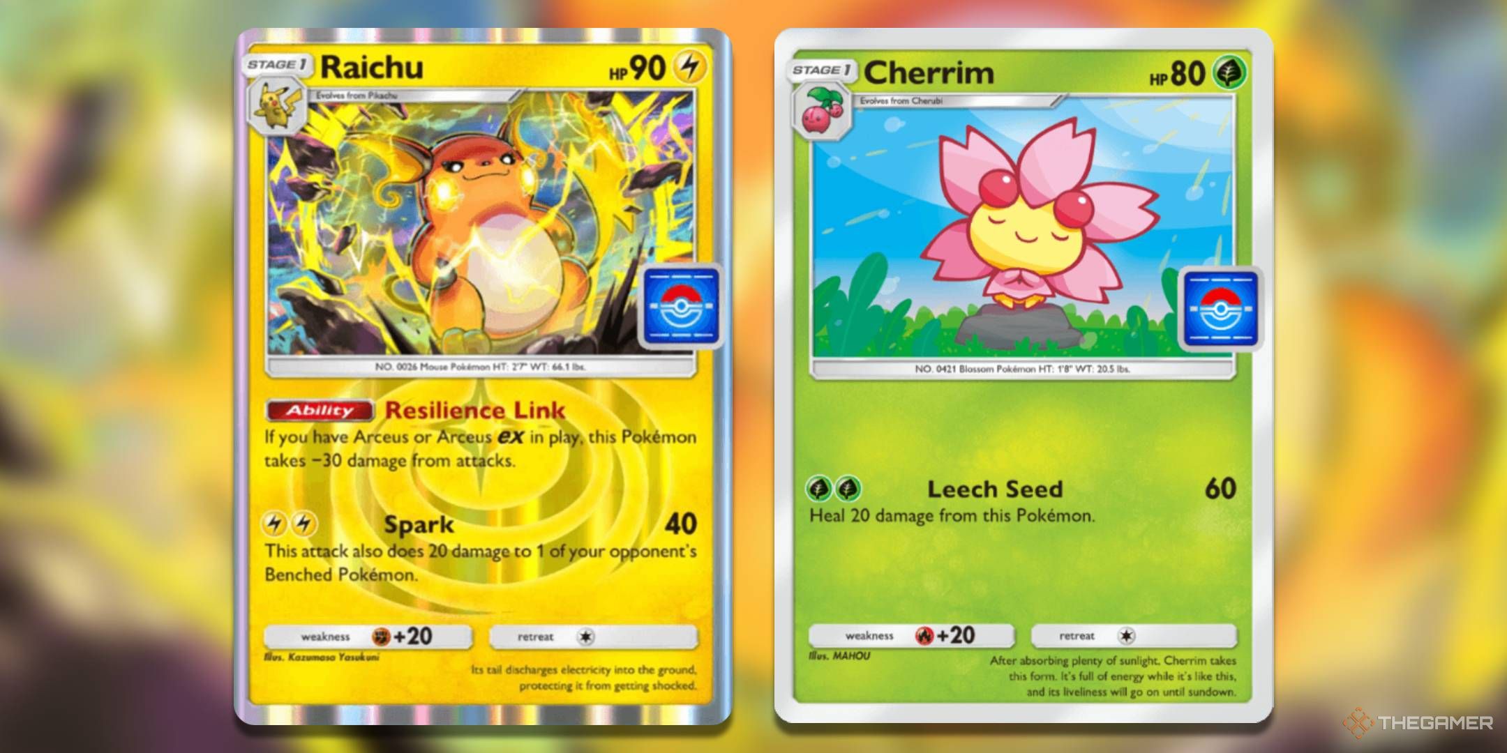 Raichu and Cherrim Pocket Promos