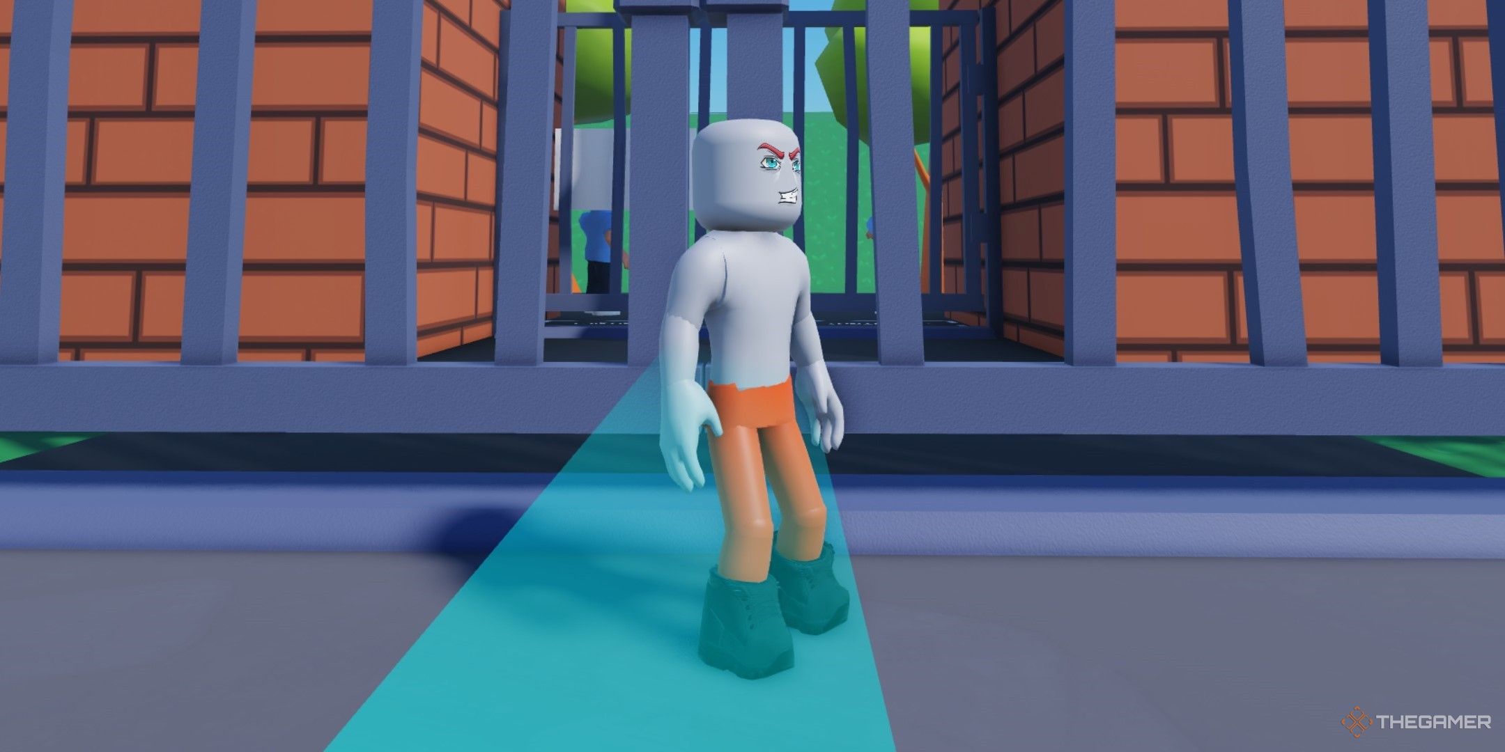 a player in Prison Pump on Roblox