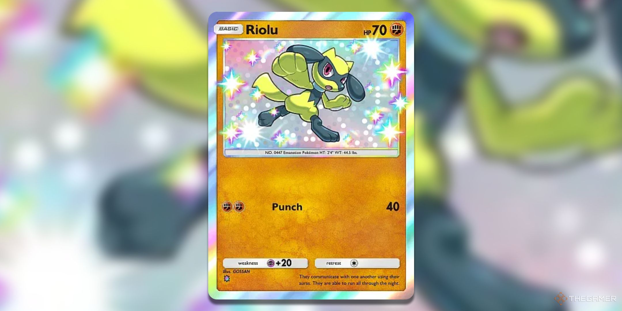 Shiny Riolu Pokemon TCG Pocket Shining Revelry Card Art.