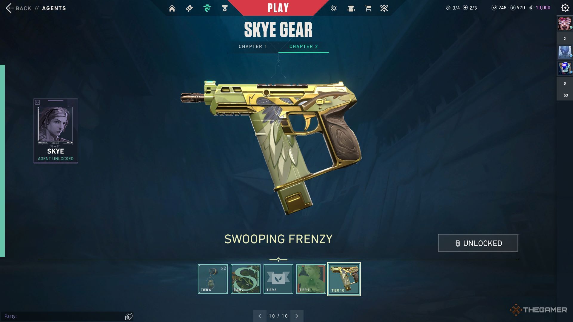 The Swooping Frenzy From Skye's Agent Contract In Valorant.