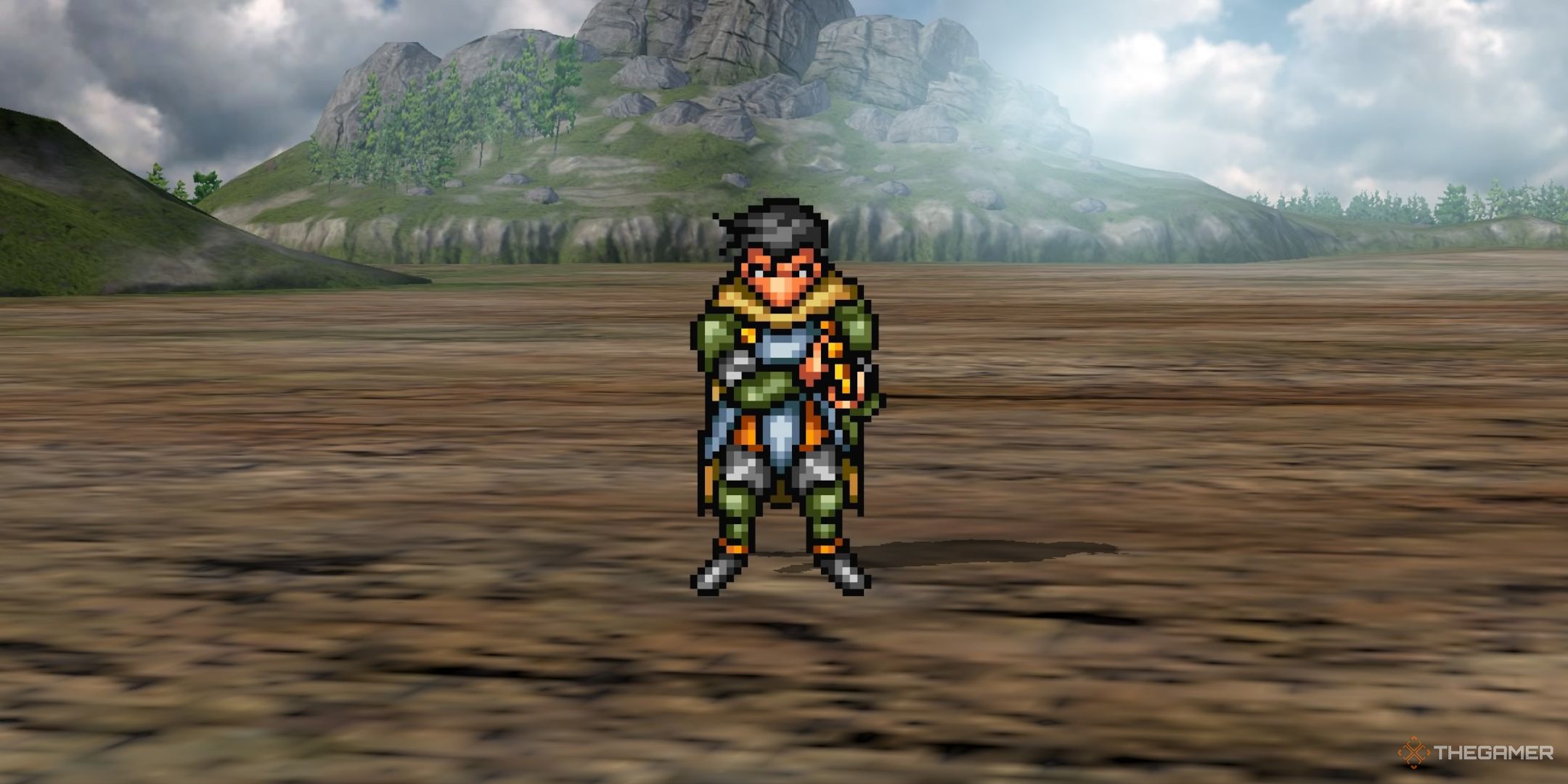 Teo preparing for his dual with Pahn in the Suikoden 1 HD Remaster.