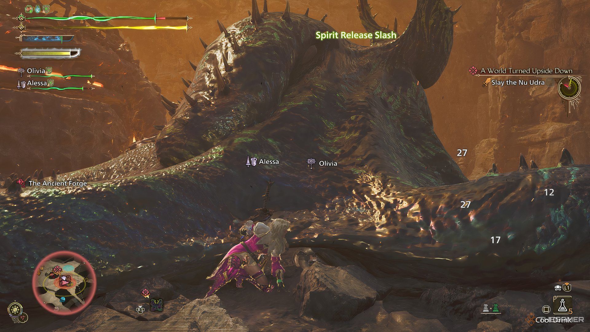 The Black Flame fight in High Rank in Monster Hunter Wilds.