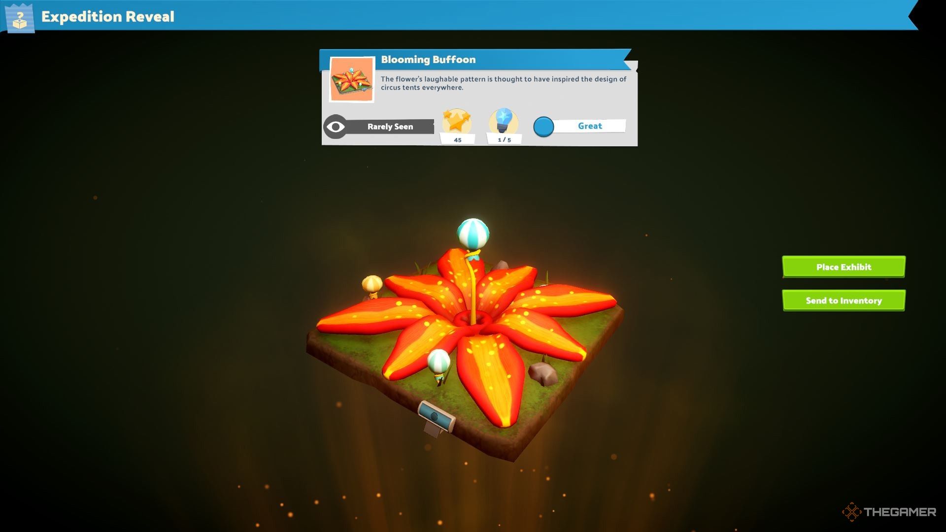 The Blooming Buffoon plant in Two Point Museum.