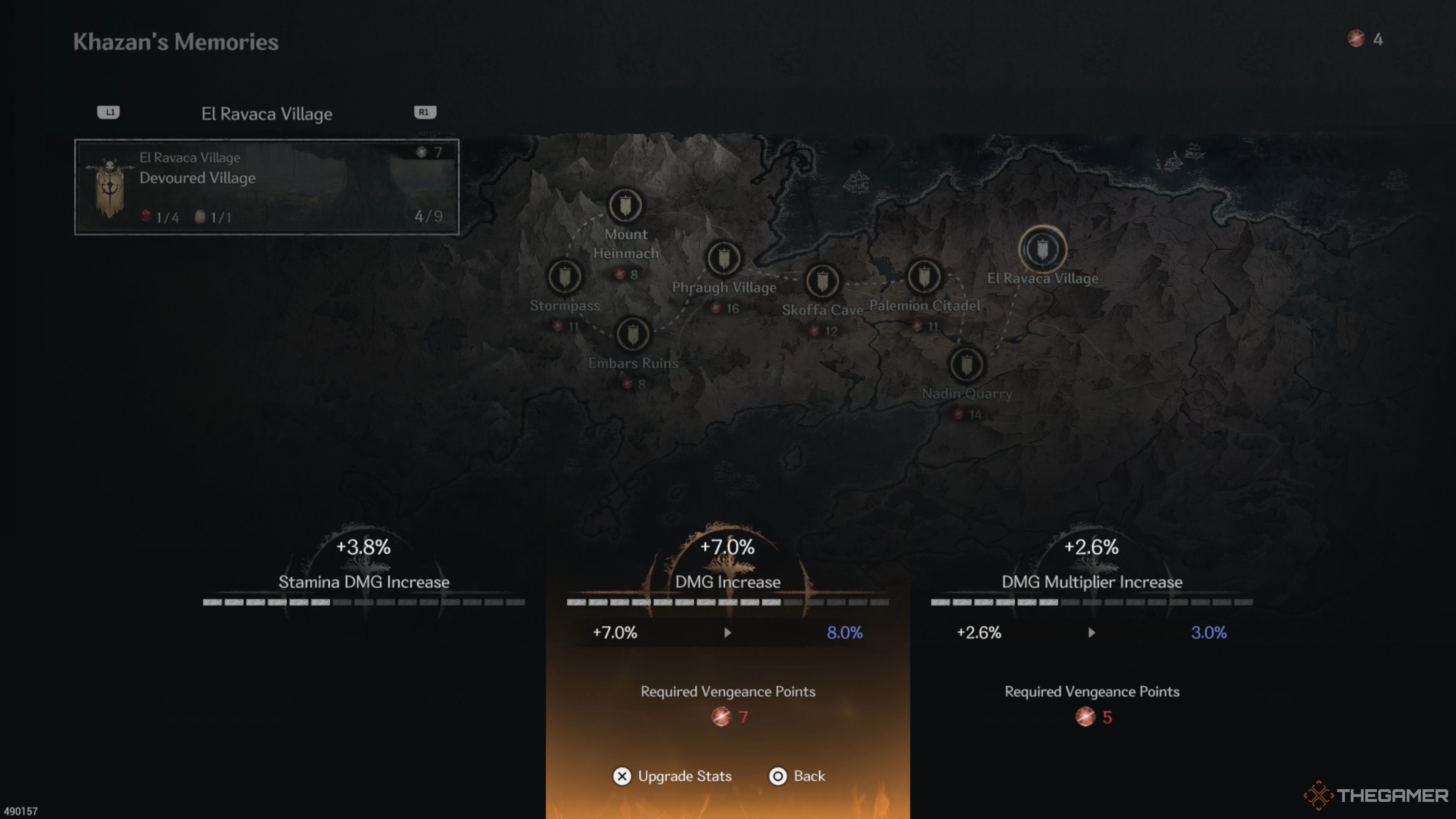 Spending Vengeance Points for Damage Buffs in The First Berserker: Khazan.